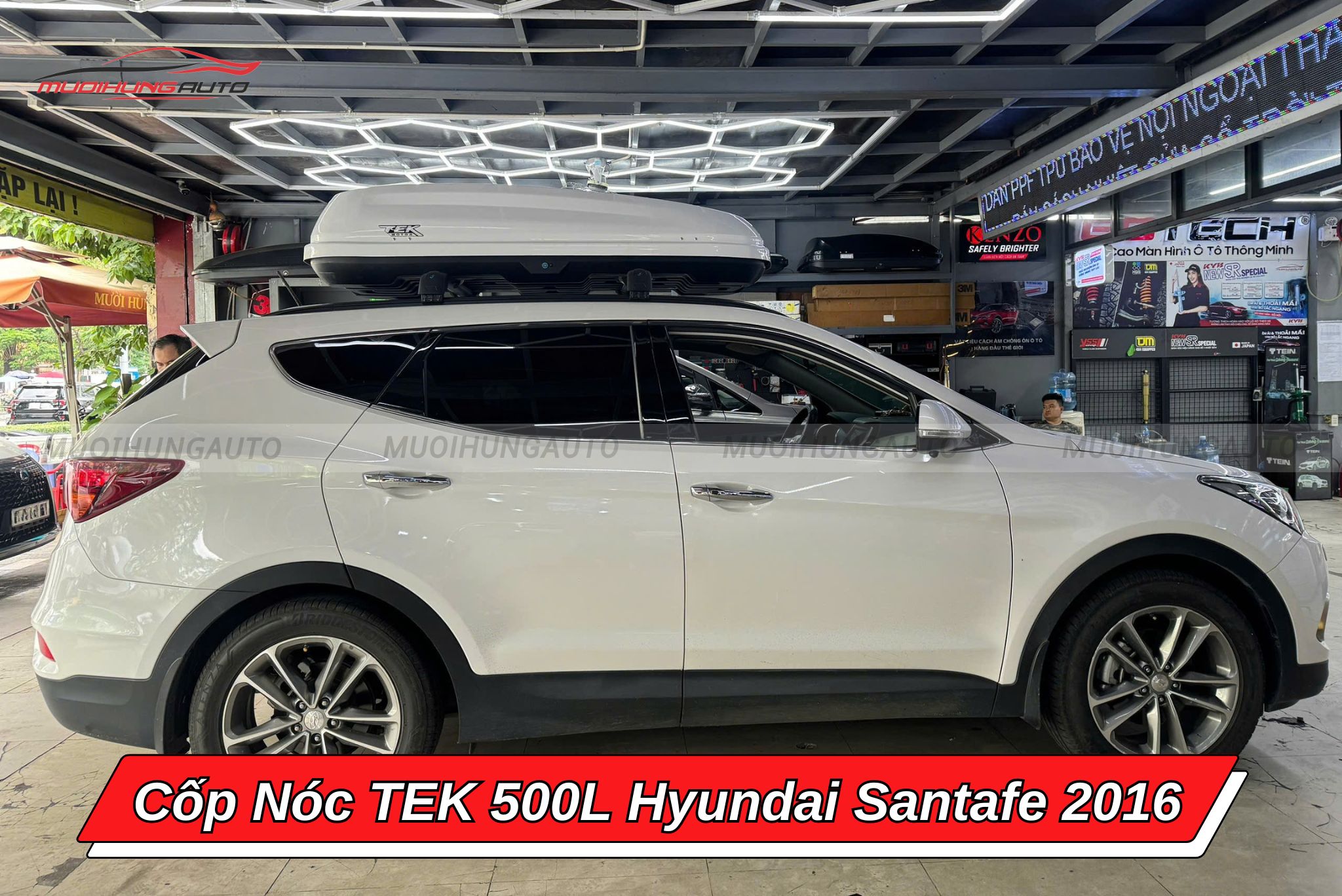 Cốp nóc TEK 500L cho xe Hyundai Santafe 2016