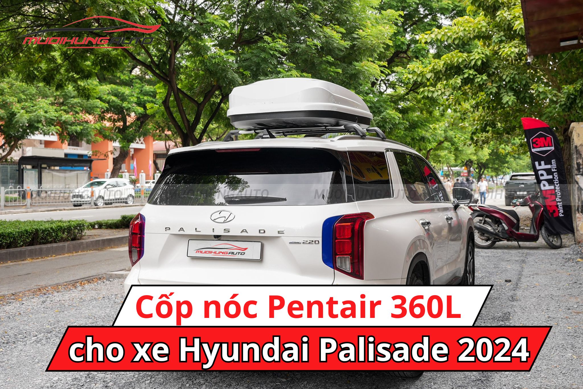 Cốp phi thuyền Pentair 360L cho ô tô Hyundai Palisade 2024