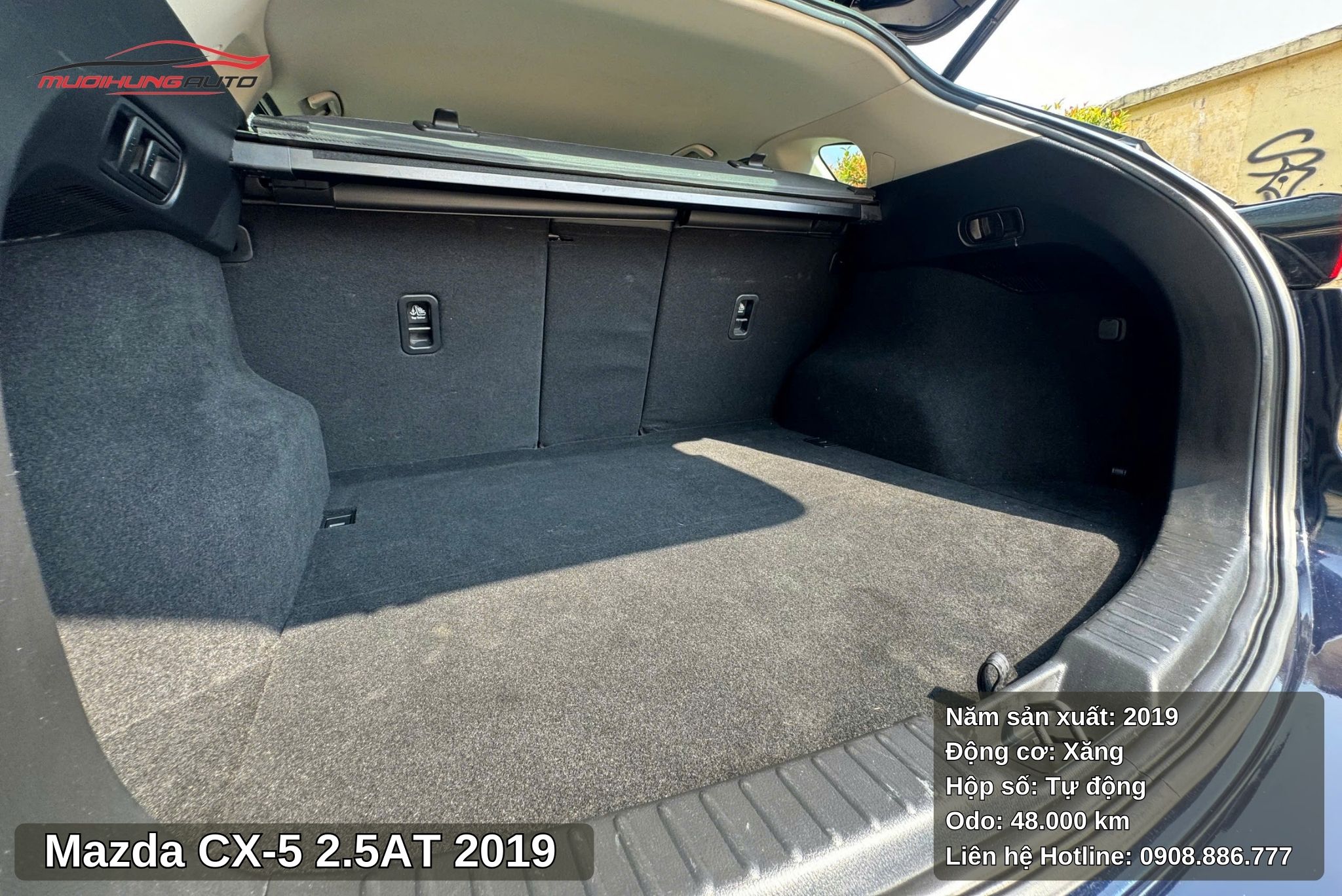 Cốp sau rộng rãi trên xe Mazda CX-5 2.5AT 2019