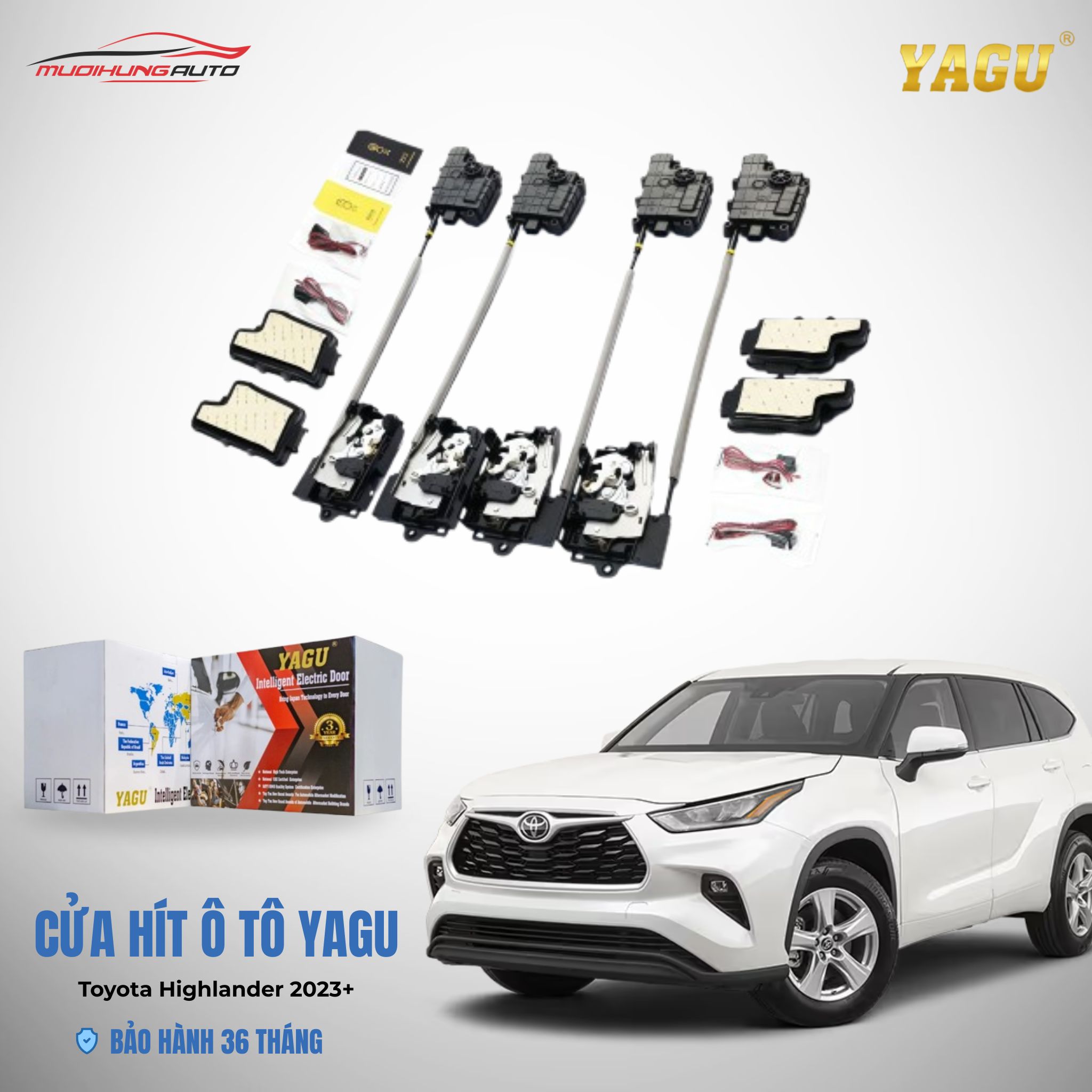 Cửa hít ô tô YAGU Toyota Highlander 2023+