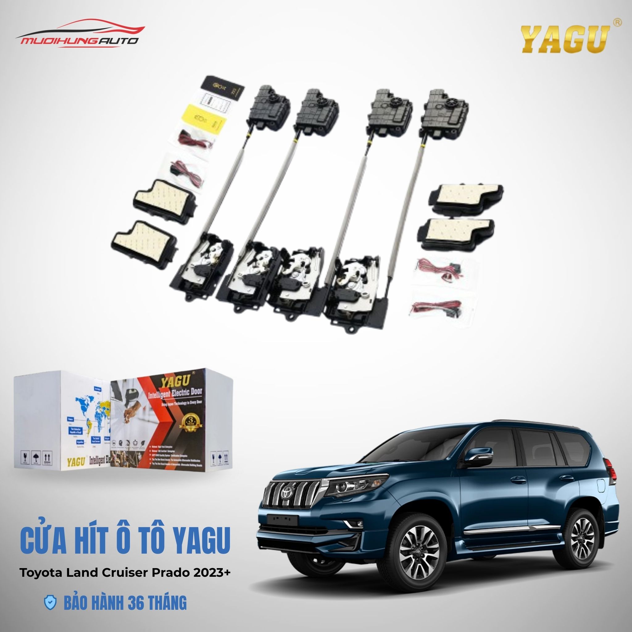 Cửa hít ô tô YAGU Toyota Land Cruiser Prado 2023+