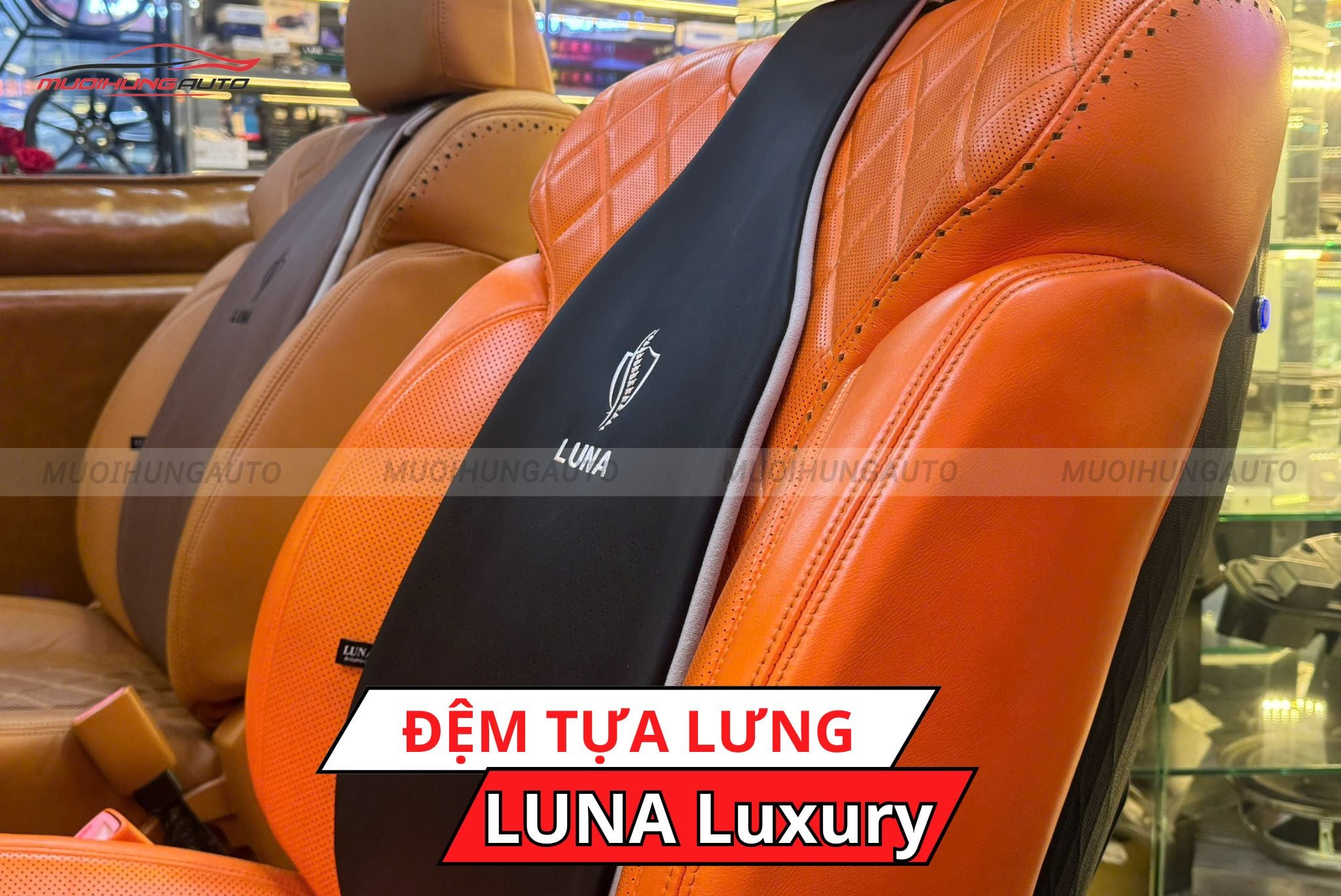 Đệm tựa lưng ghế cho ô tô LUNA Luxury