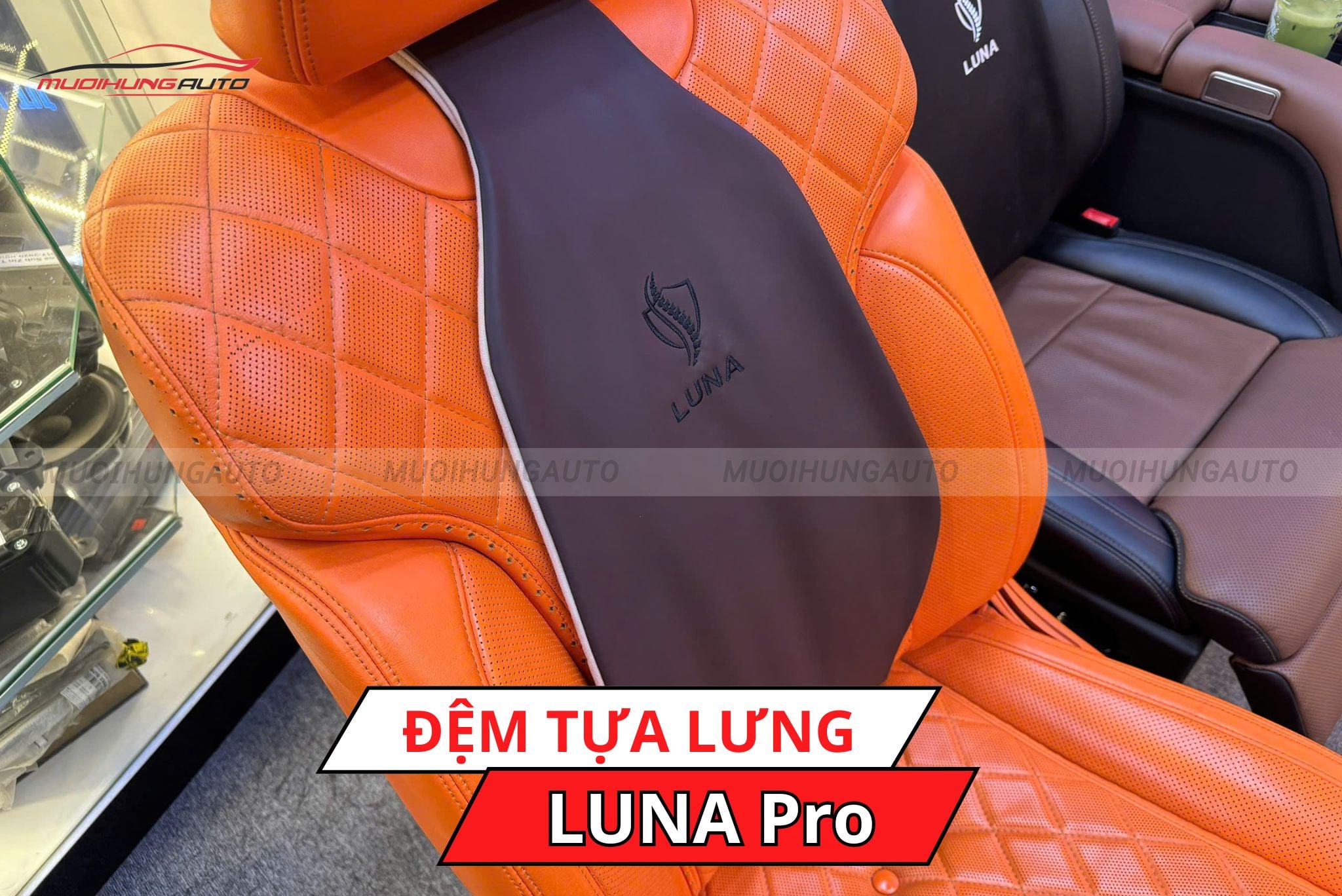 Đệm tựa lưng ghế ô tô LUNA Pro