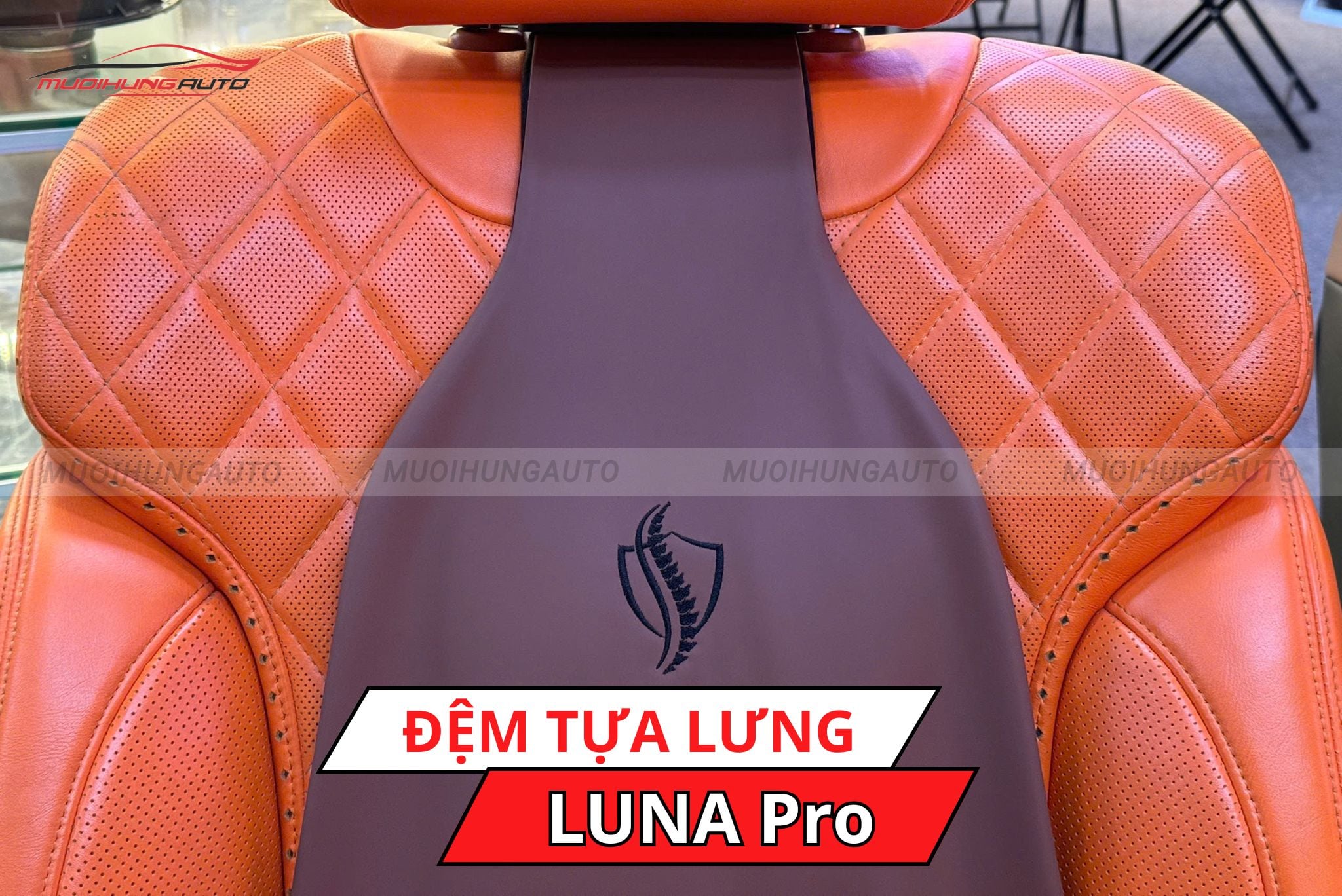 Đệm tựa lưng ghế xe hơi LUNA Pro