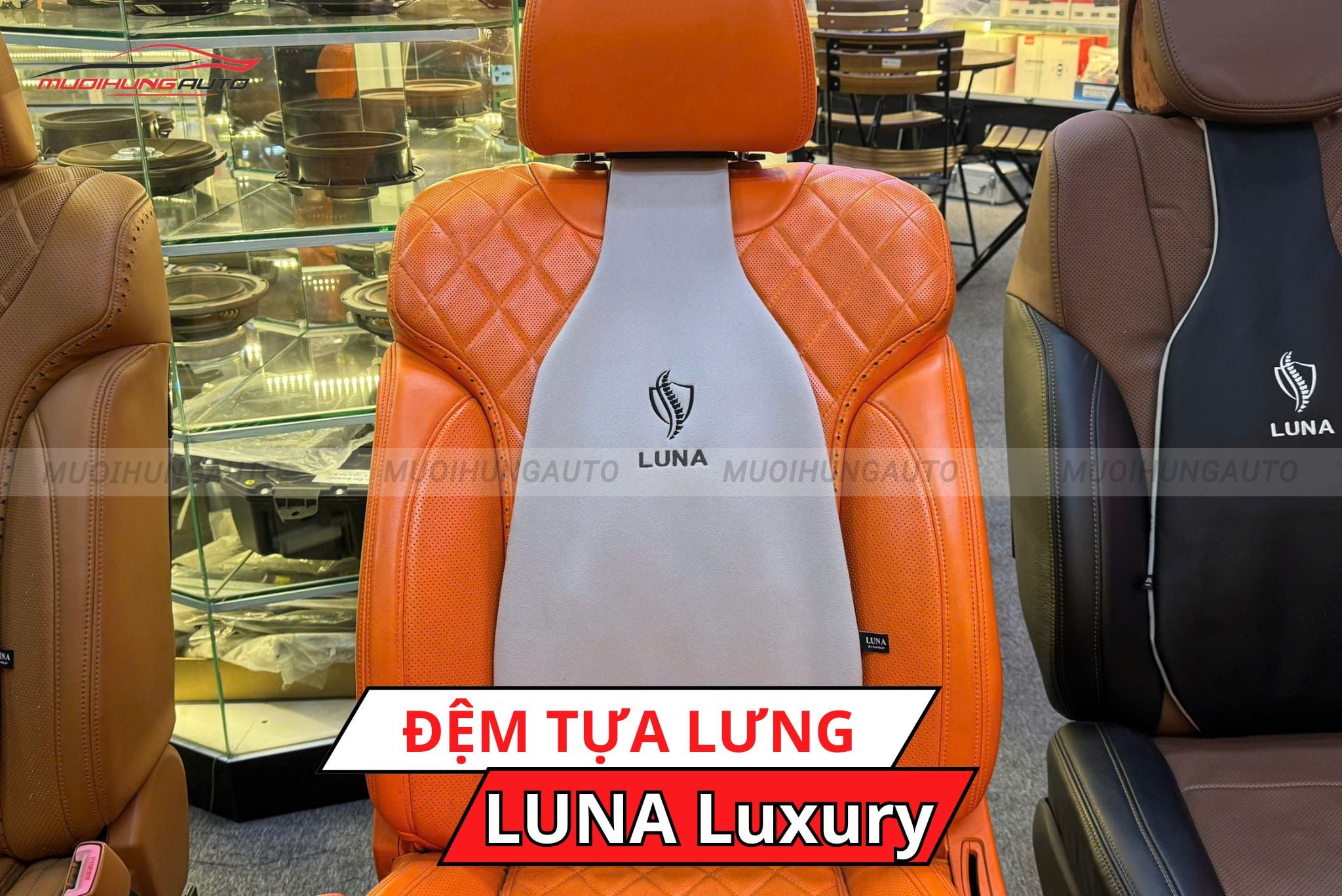 Đệm tựa lưng khí linh hoạt xe ô tô LUNA Luxury
