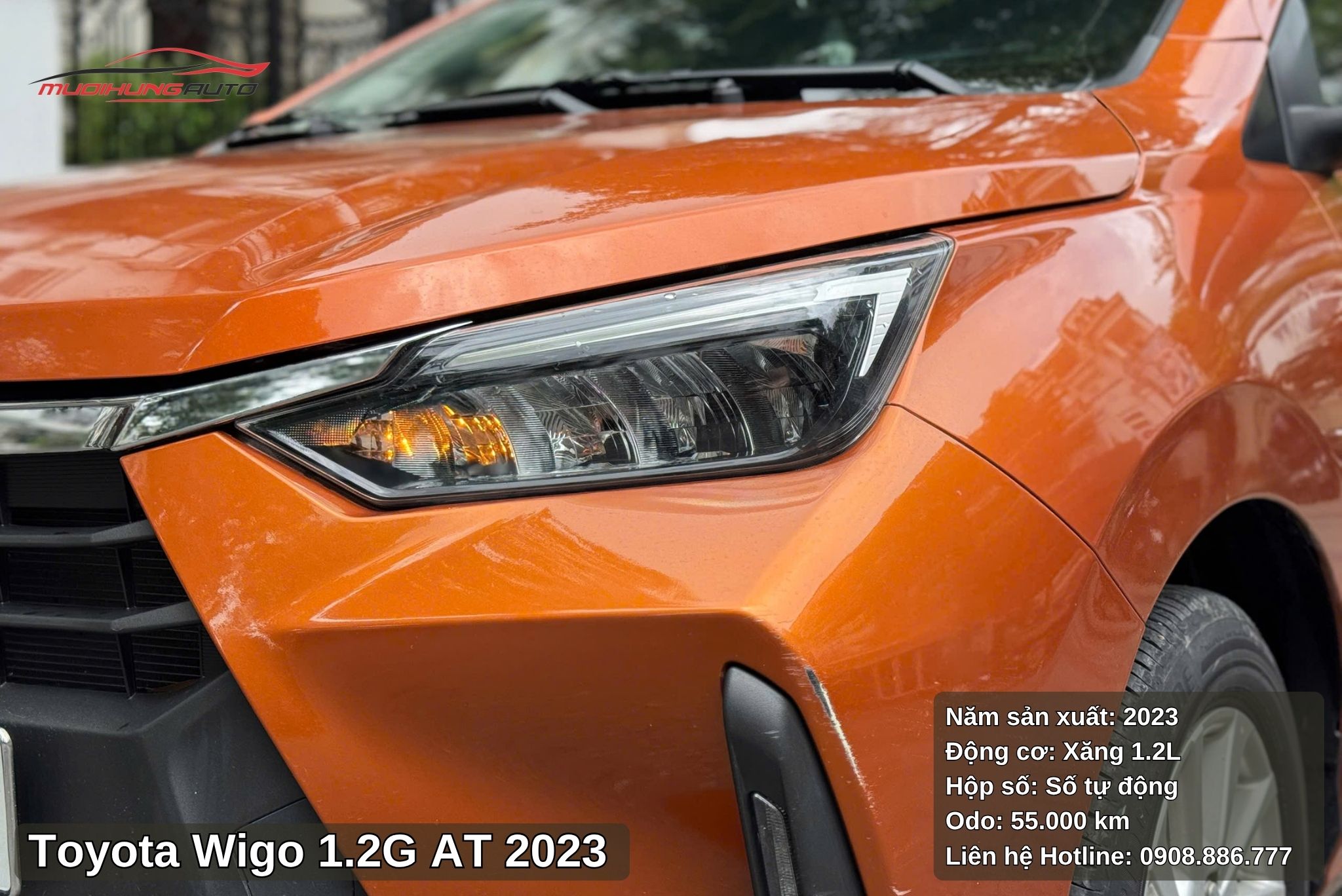 Đèn chiếu sáng hiện đại trên xe Toyota Wigo 1.2G AT 2023