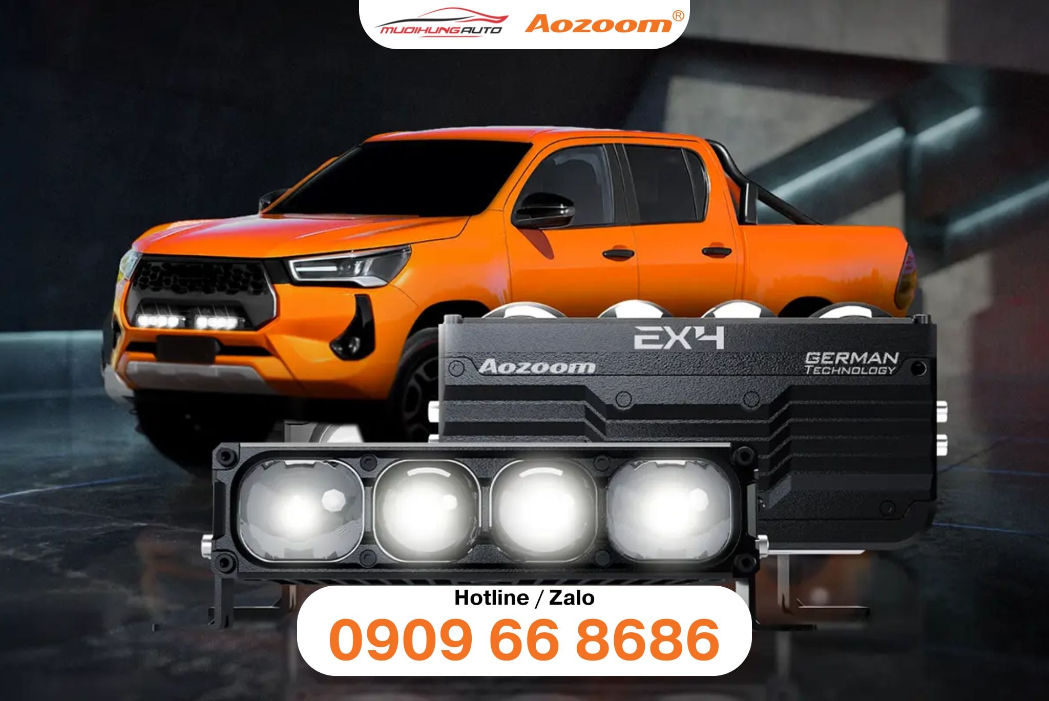 Đèn gầm trợ sáng Aozoom EXTRA 4 LED EXTRA LIGHTS