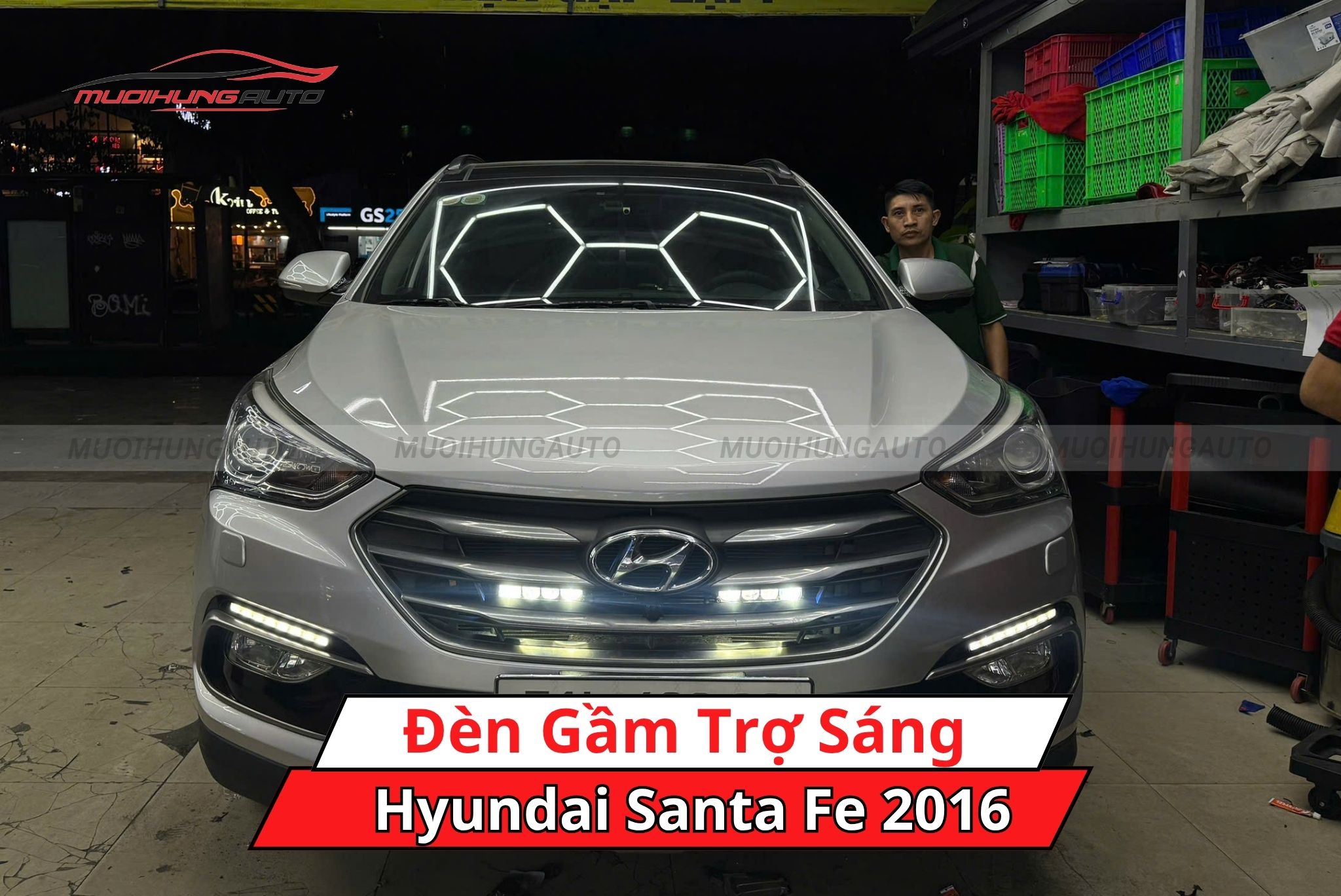 Đèn gầm trợ sáng cho Hyundai Santa Fe 2016