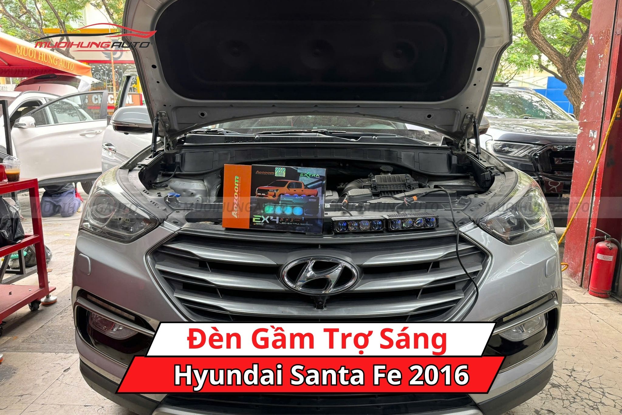 Đèn gầm trợ sáng cho xe Hyundai Santa Fe 2016