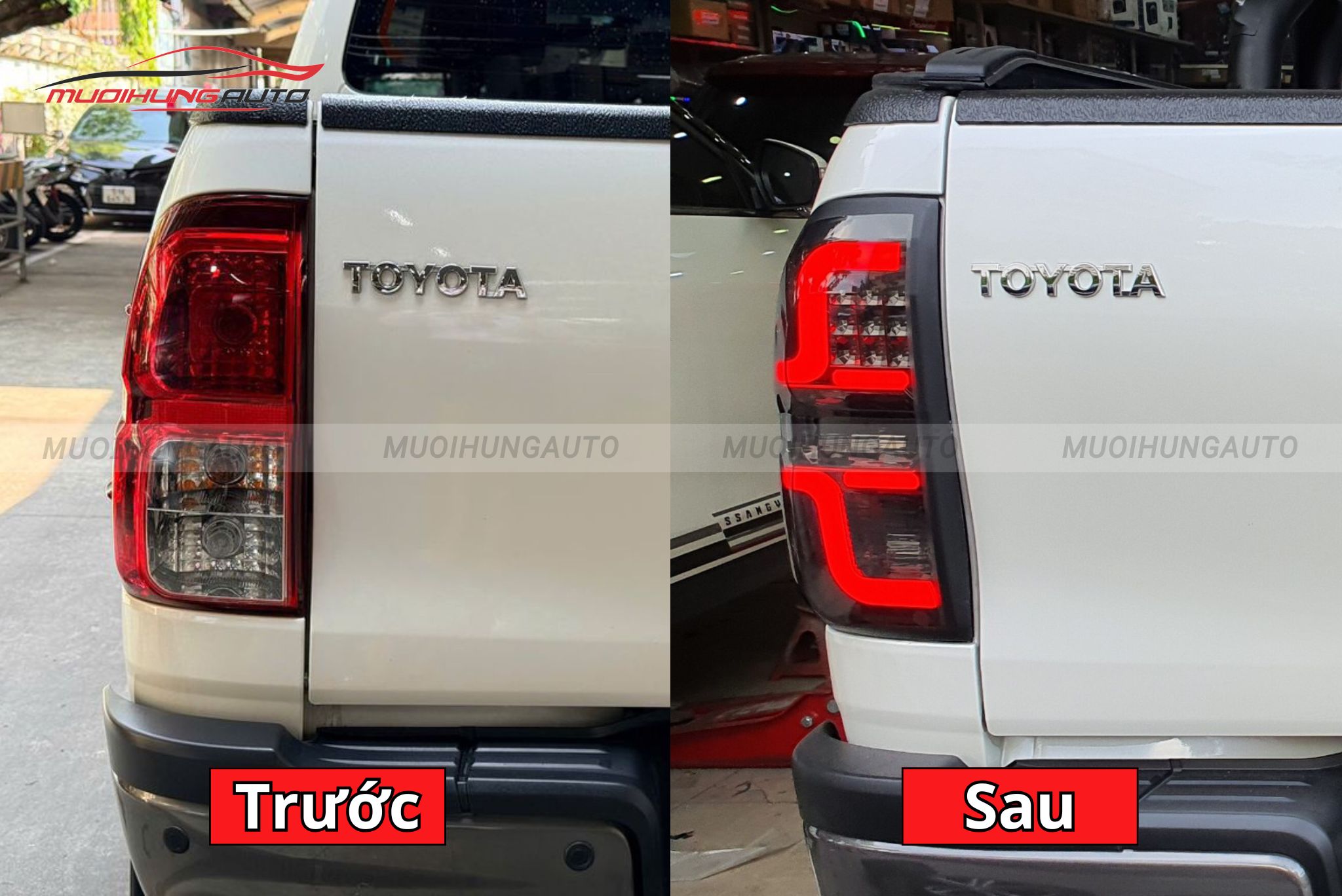 Đèn hậu nguyên cụm cho xe Toyota Hilux
