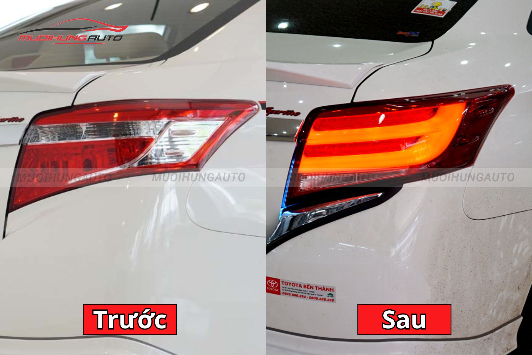 Đèn hậu nguyên cụm cho xe Toyota Vios
