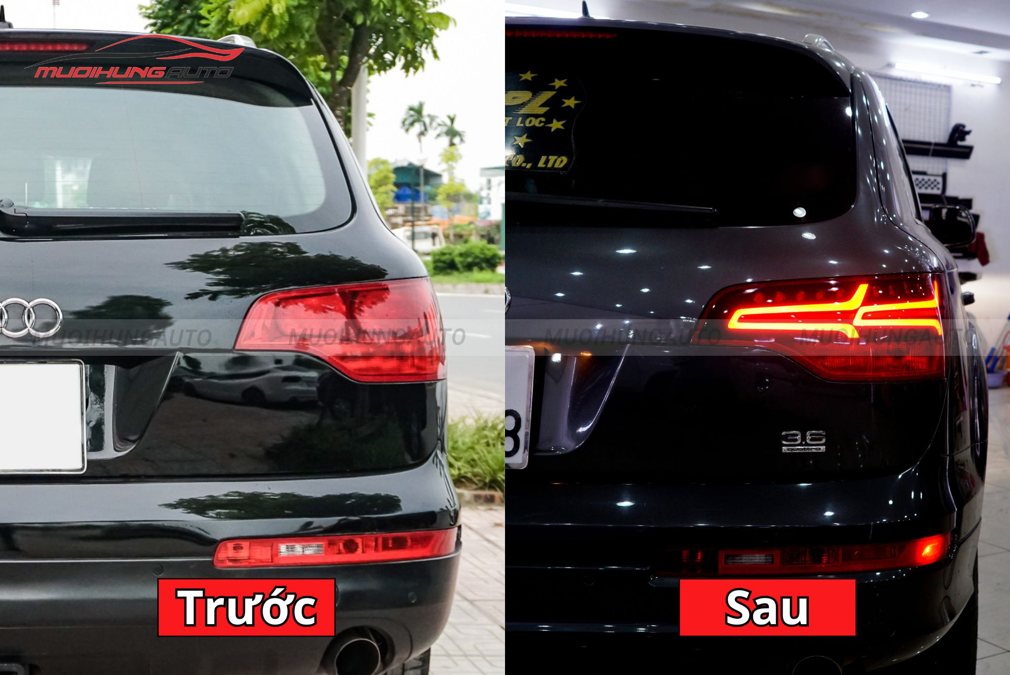 Đèn hậu nguyên khối Audi Q7 2010