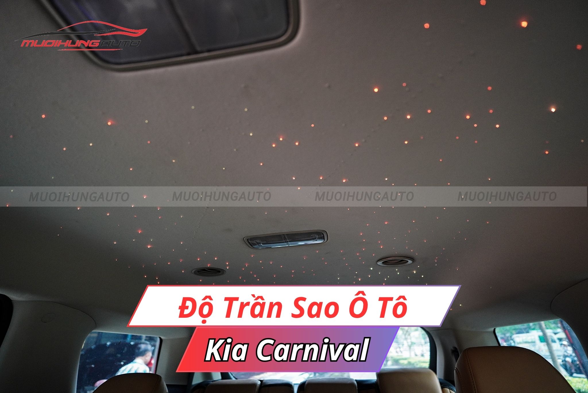 Đèn LED bầu trời sao chiếu trần xe ô tô Kia Carnival