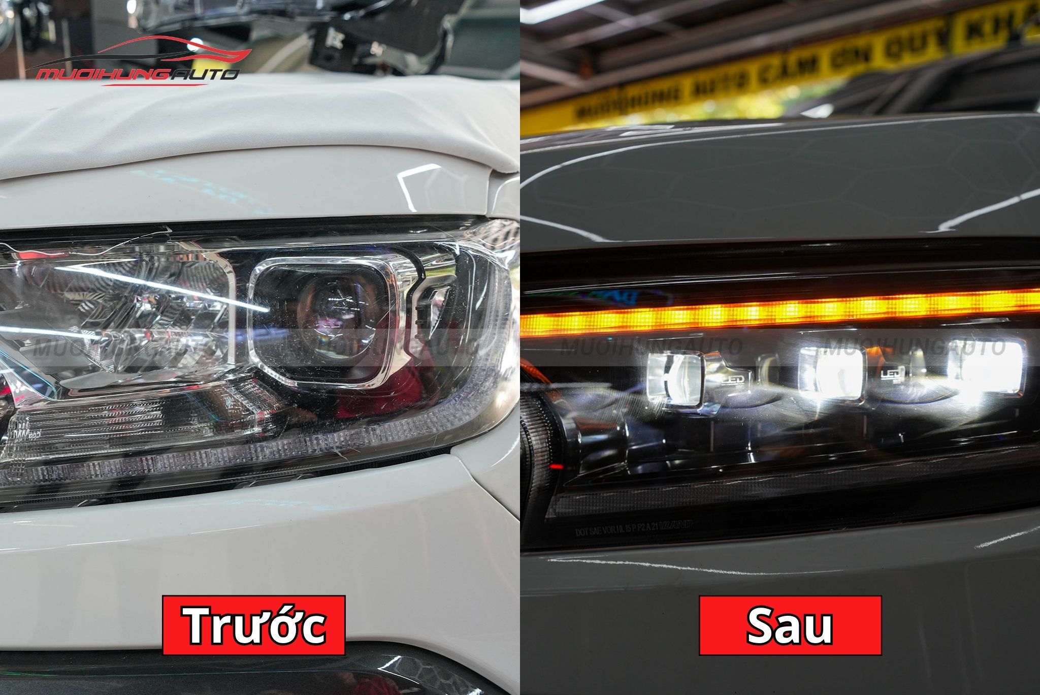 Đèn pha nguyên cụm cho Ford Ranger 2018
