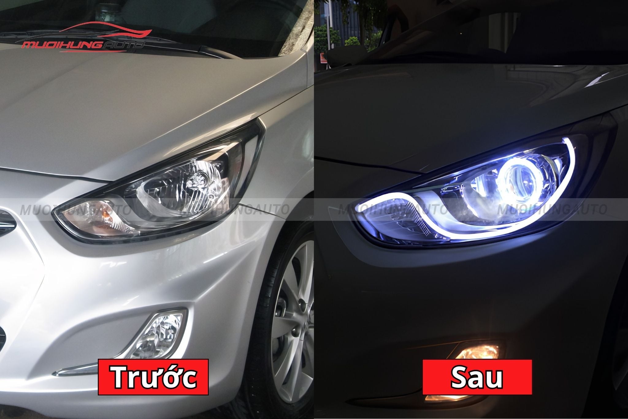 Đèn pha nguyên cụm cho Hyundai Accent 2011