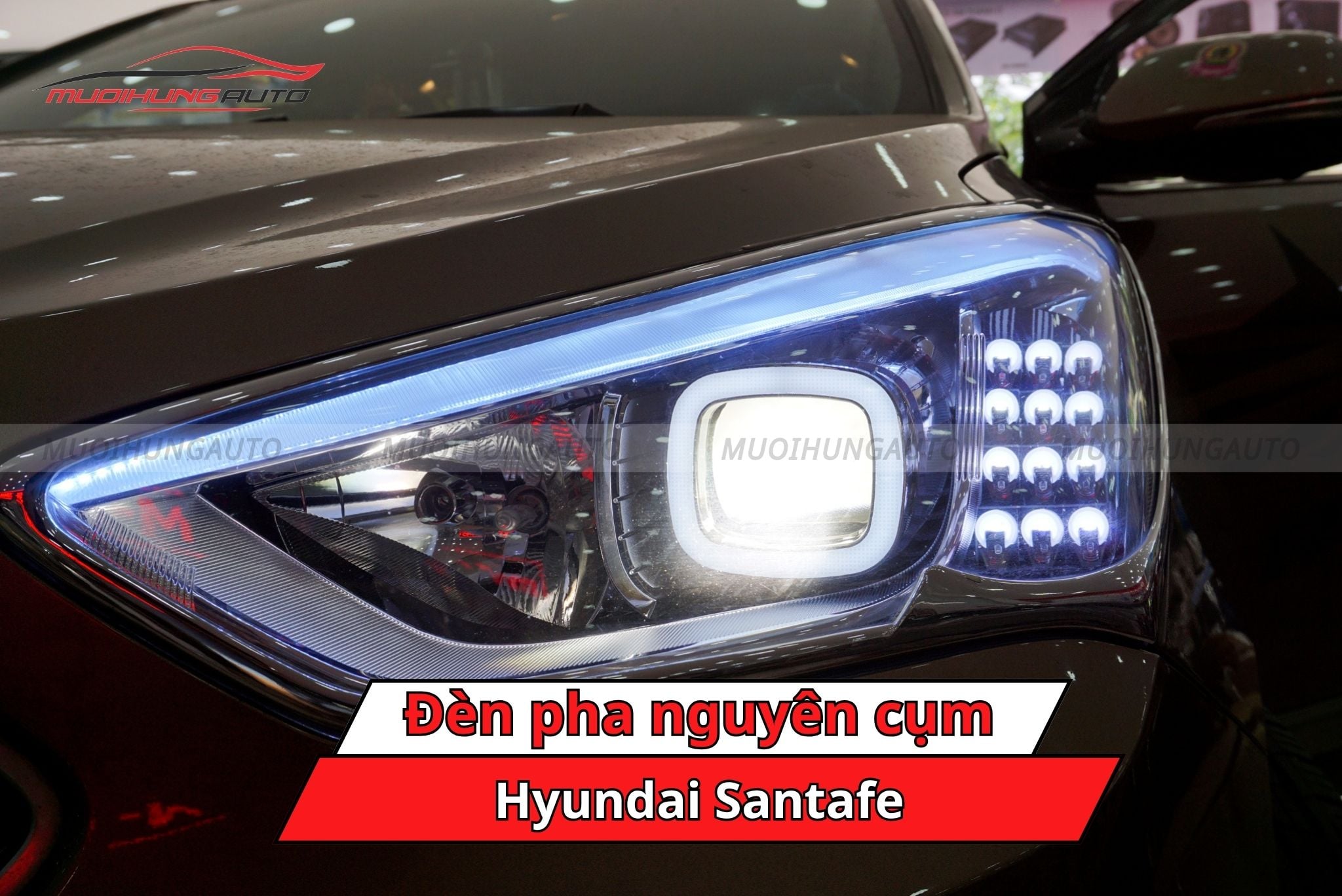 Đèn pha nguyên cụm cho Hyundai Santafe