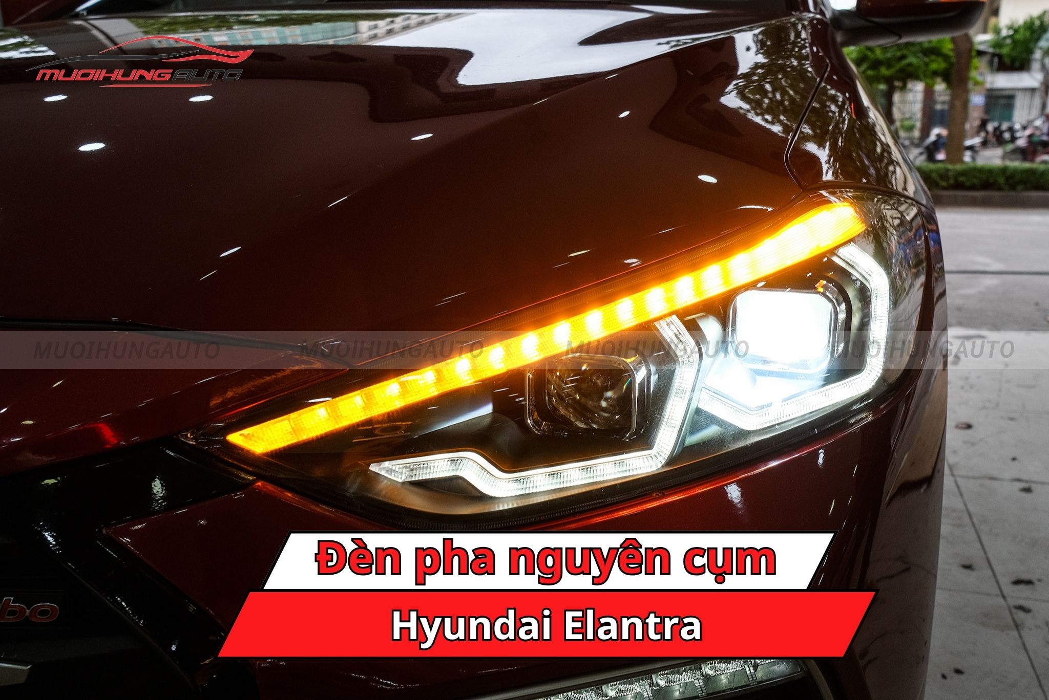 Đèn pha nguyên cụm cho ô tô Hyundai Elantra