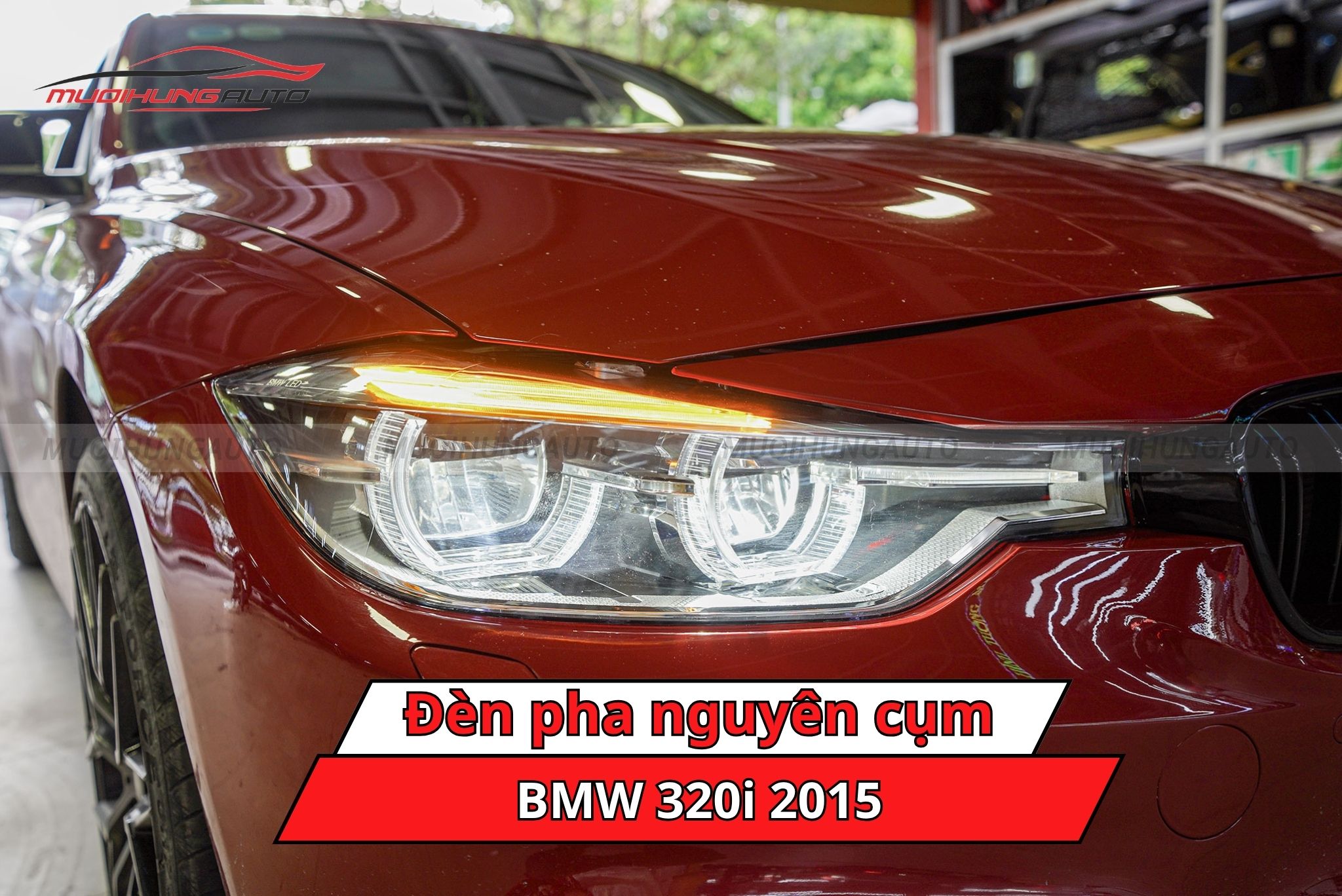 Đèn pha nguyên cụm cho xe BMW 320i 2015