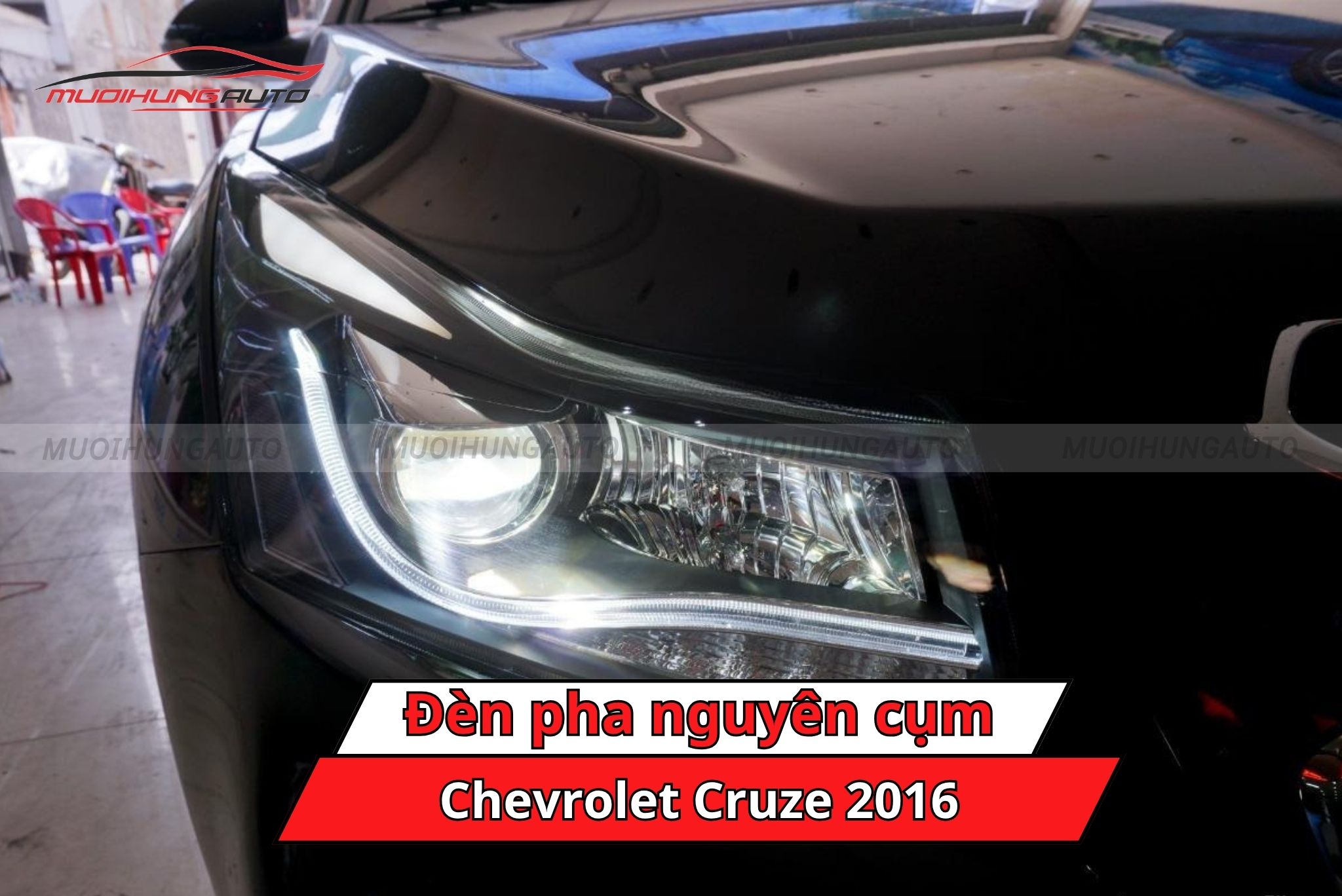 Đèn pha nguyên cụm cho xe Chevrolet Cruze 2016
