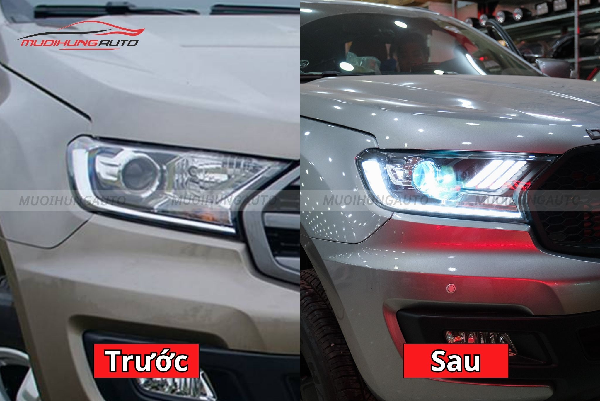 Đèn pha nguyên cụm cho xe Ford Everest 2016-2021