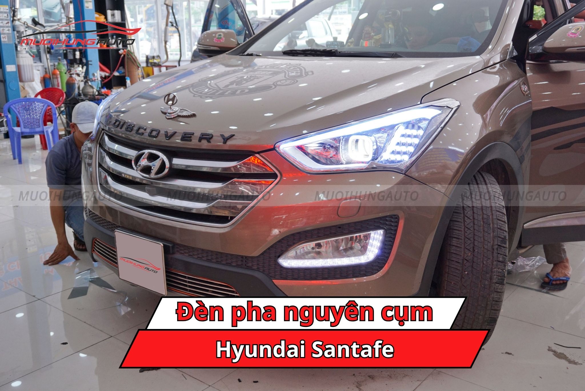Đèn pha nguyên cụm cho xe Hyundai Santafe
