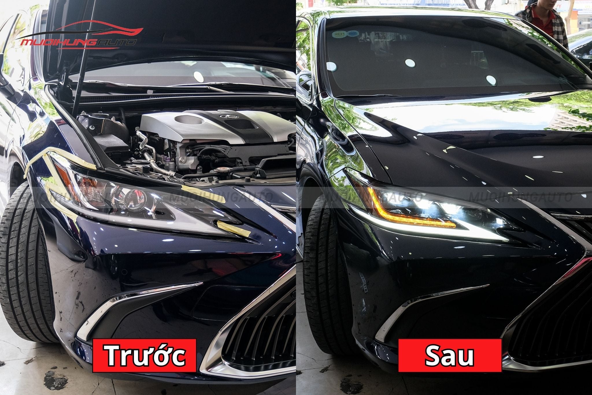 Đèn pha nguyên cụm cho xe Lexus ES250 2018