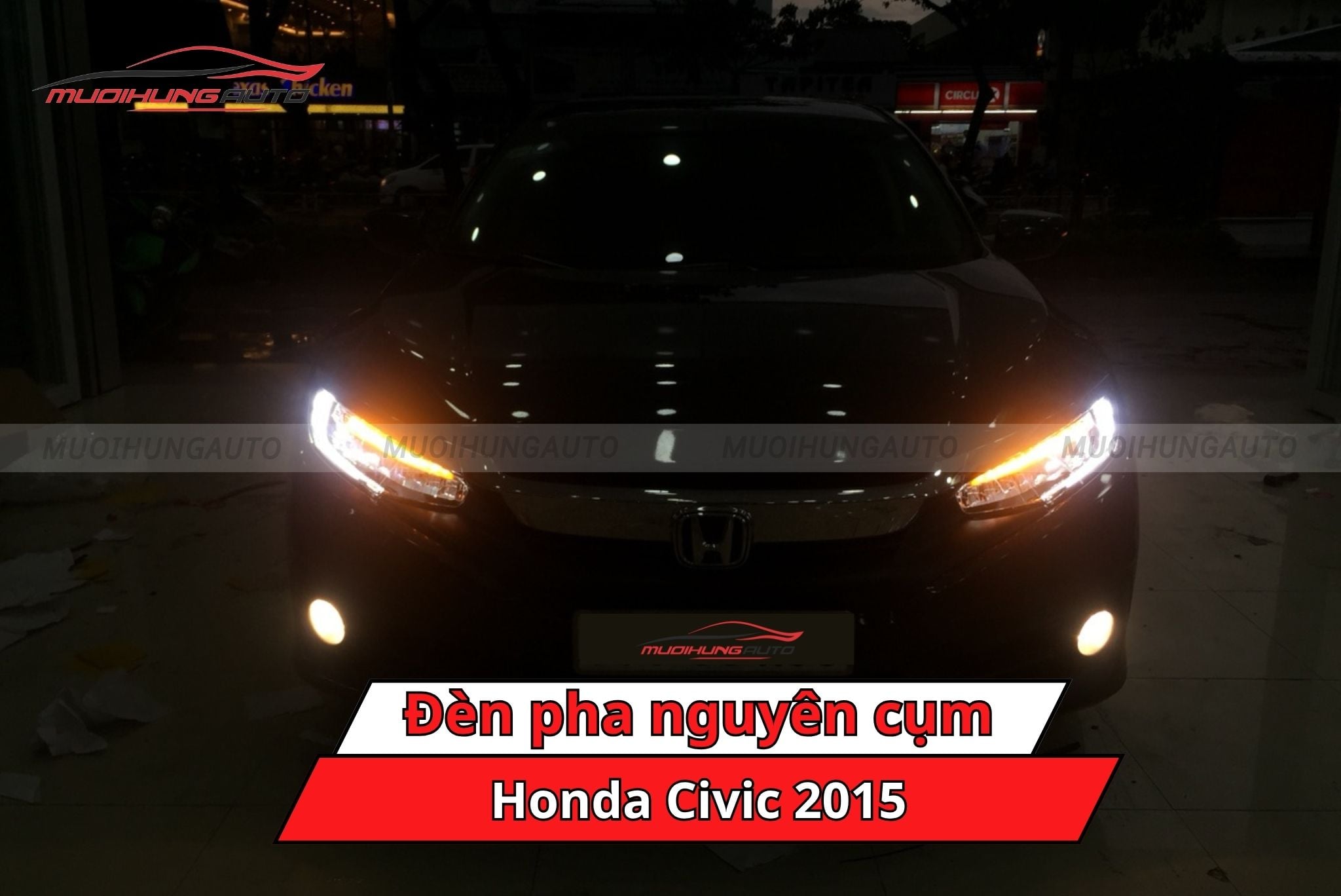 Đèn pha nguyên cụm Honda Civic 2015