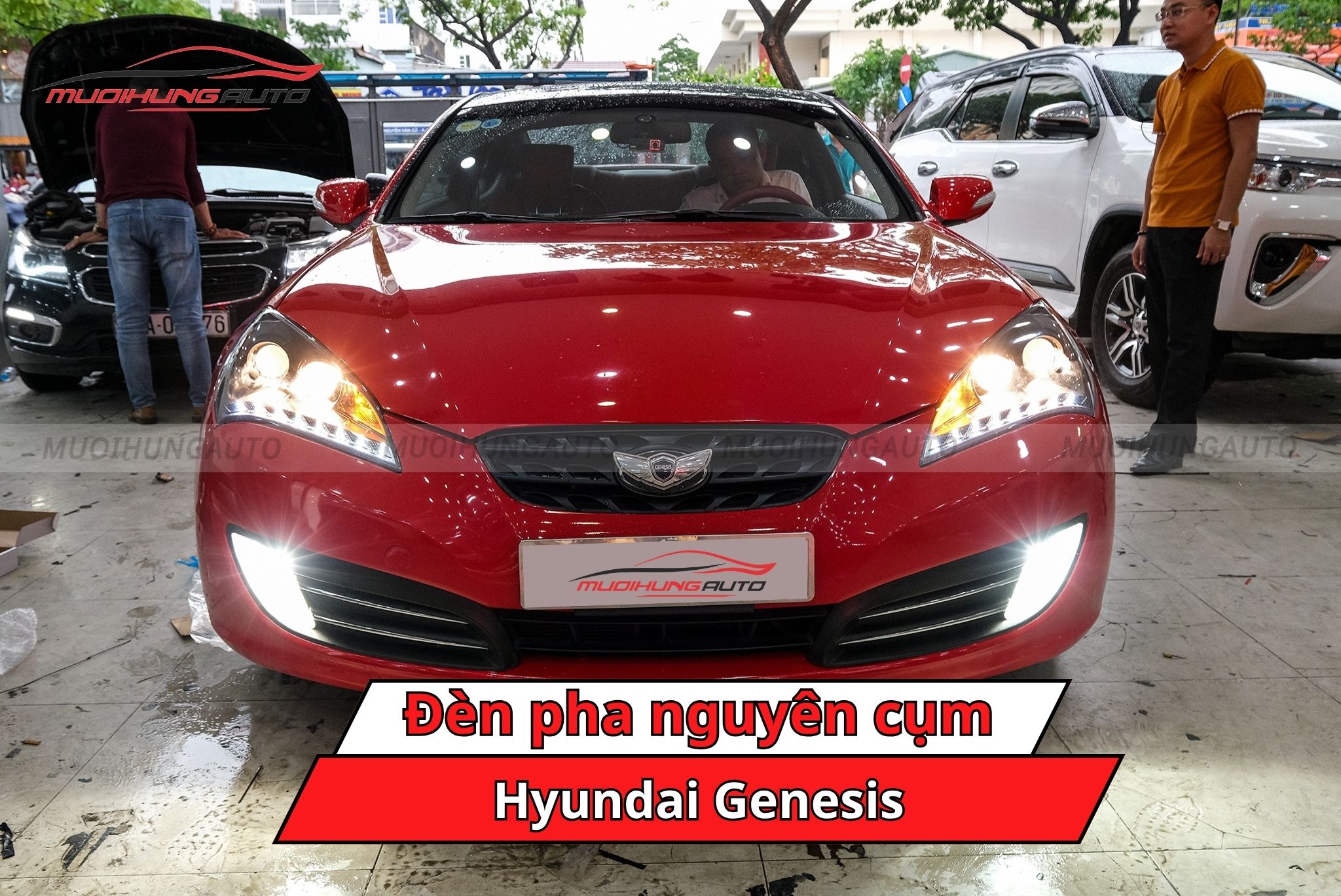 Đèn pha nguyên cụm Hyundai Genesis