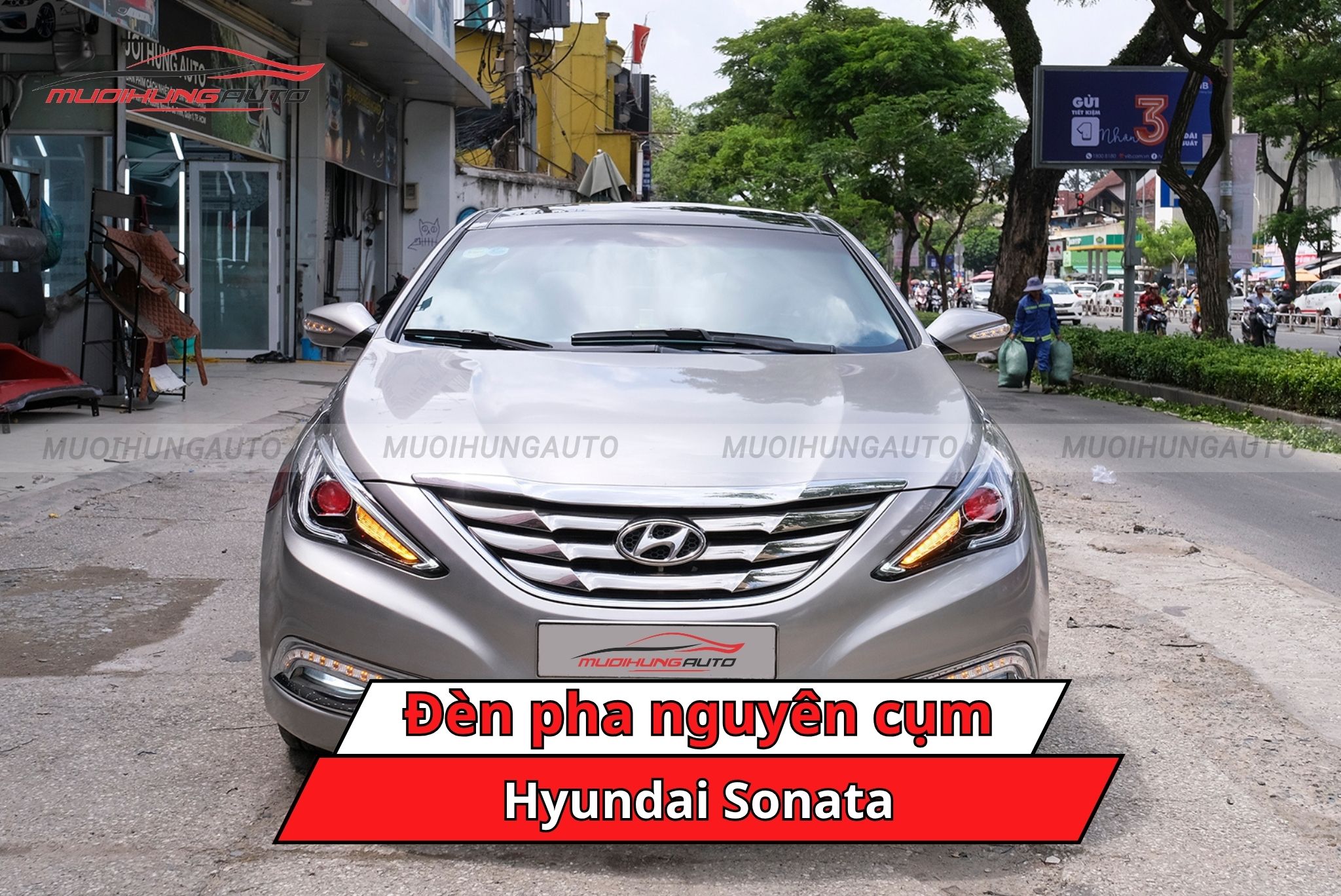 Đèn pha nguyên cụm Hyundai Sonata