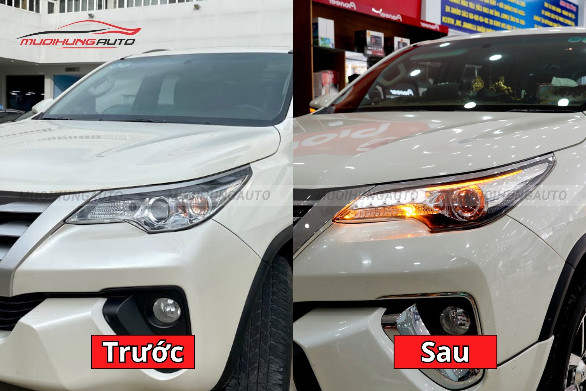 Đèn pha nguyên cụm ô tô Toyota Fortuner 2017
