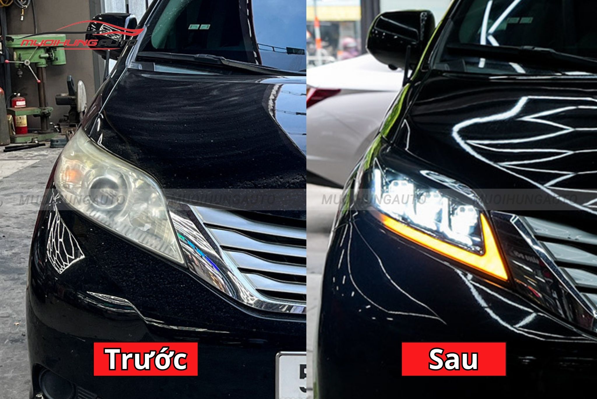 Đèn pha nguyên cụm ô tô Toyota Sienna 2011