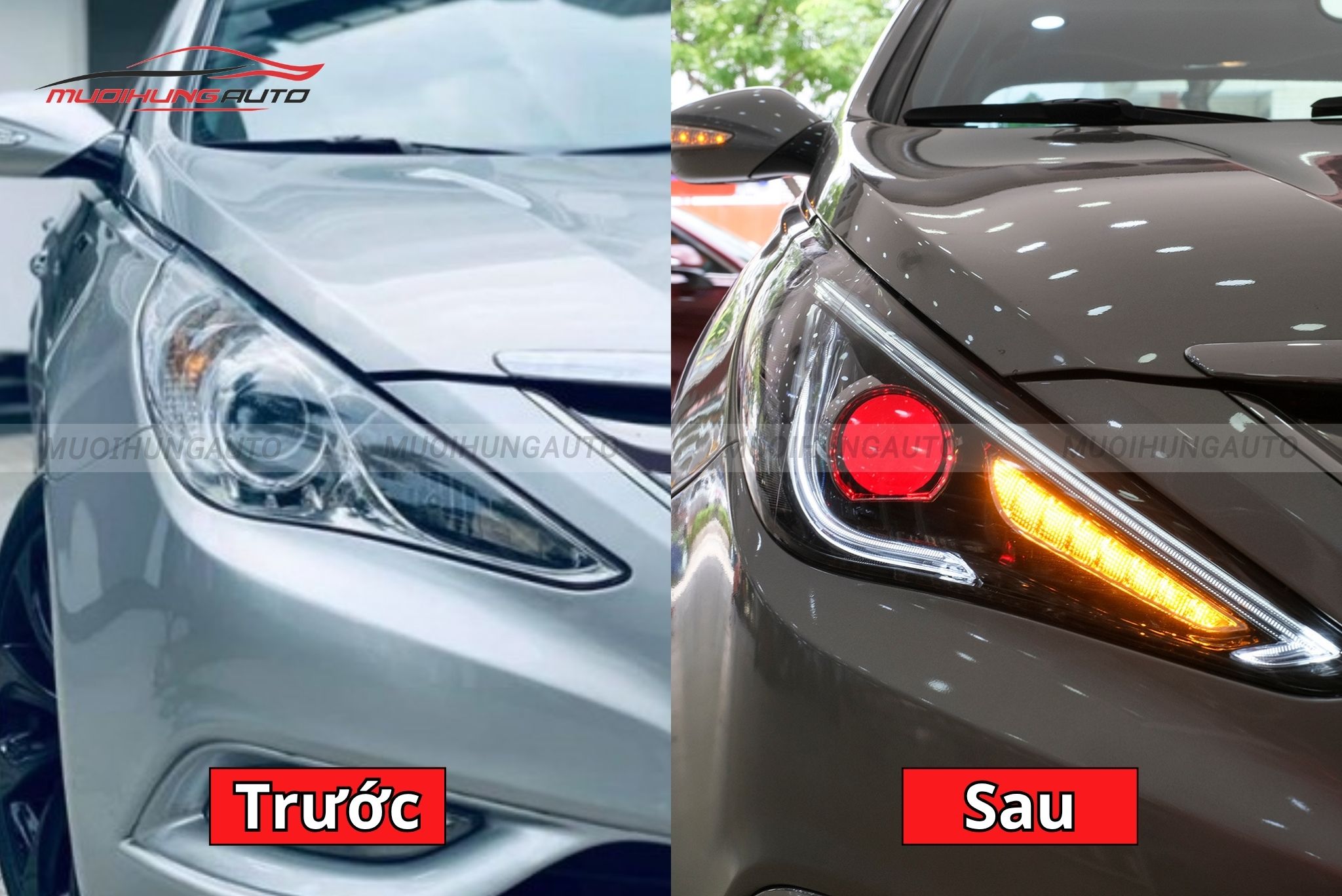 Đèn pha nguyên cụm xe Hyundai Sonata