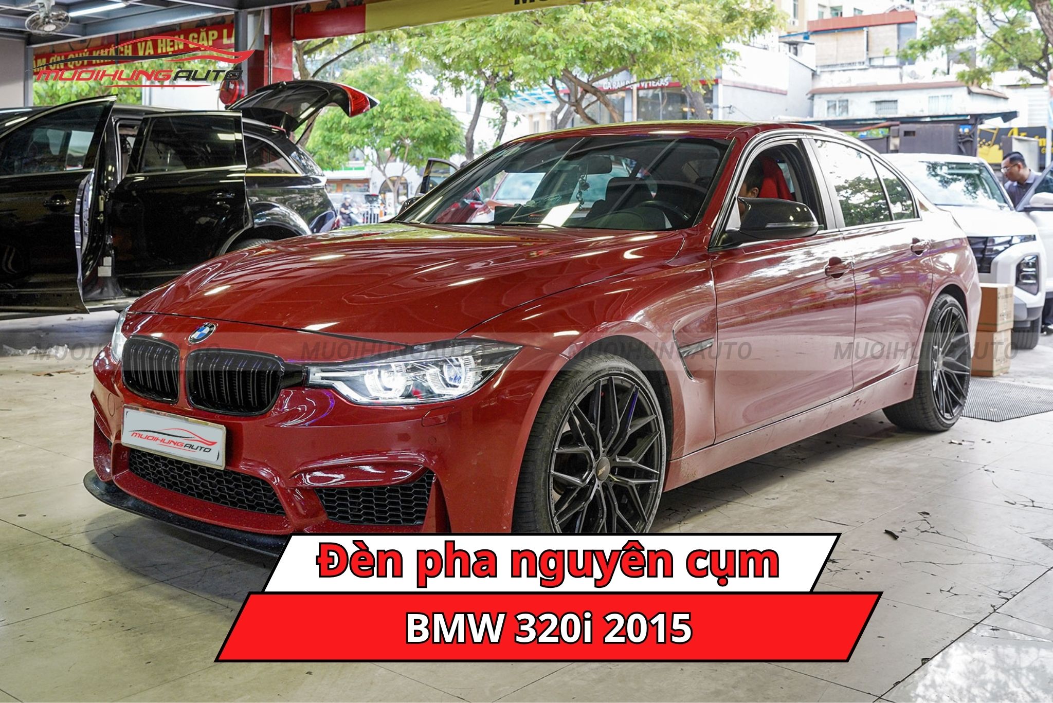 Đèn pha nguyên cụm xe ô tô BMW 320i 2015