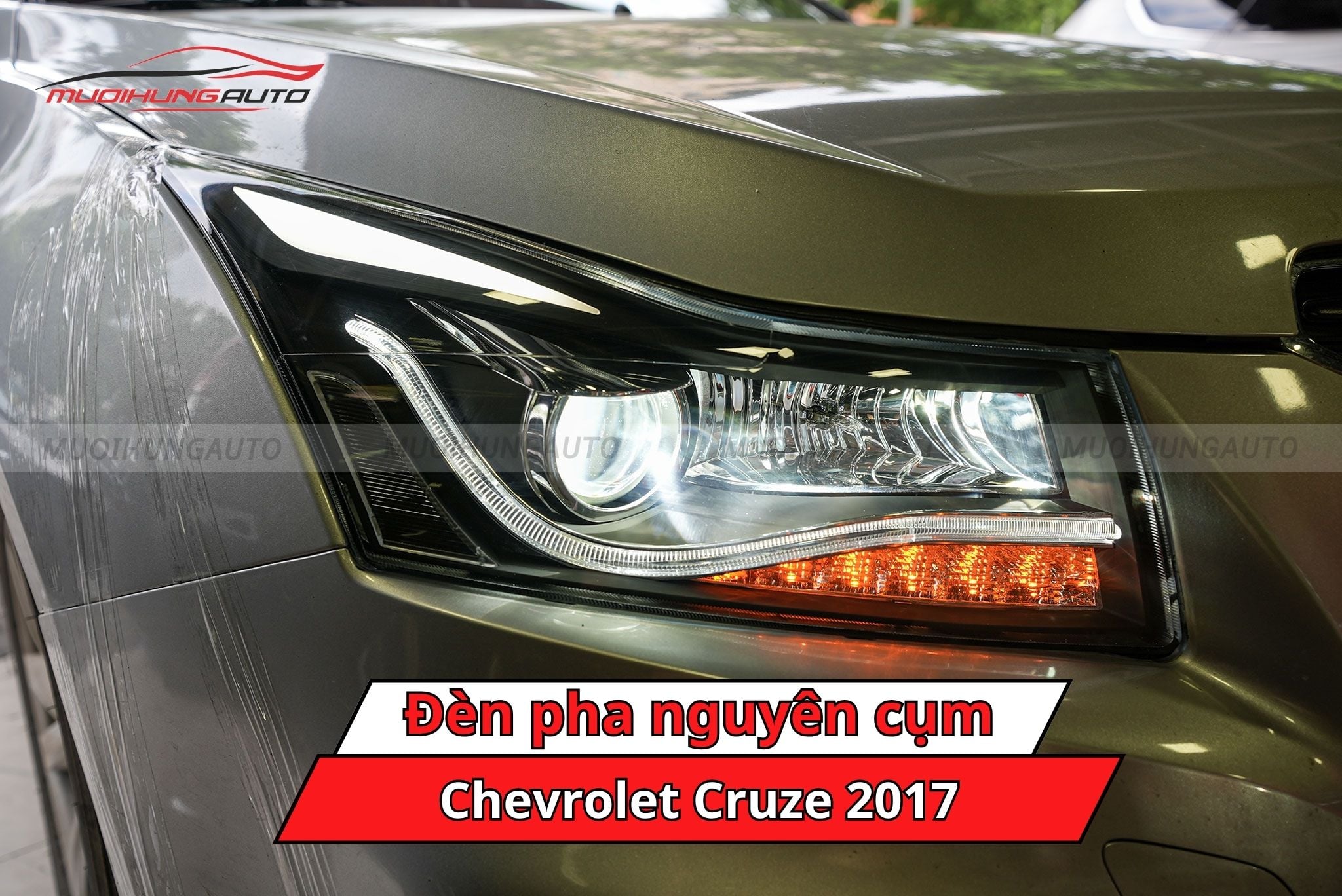 Đèn pha nguyên cụm xe ô tô Chevrolet Cruze 2017