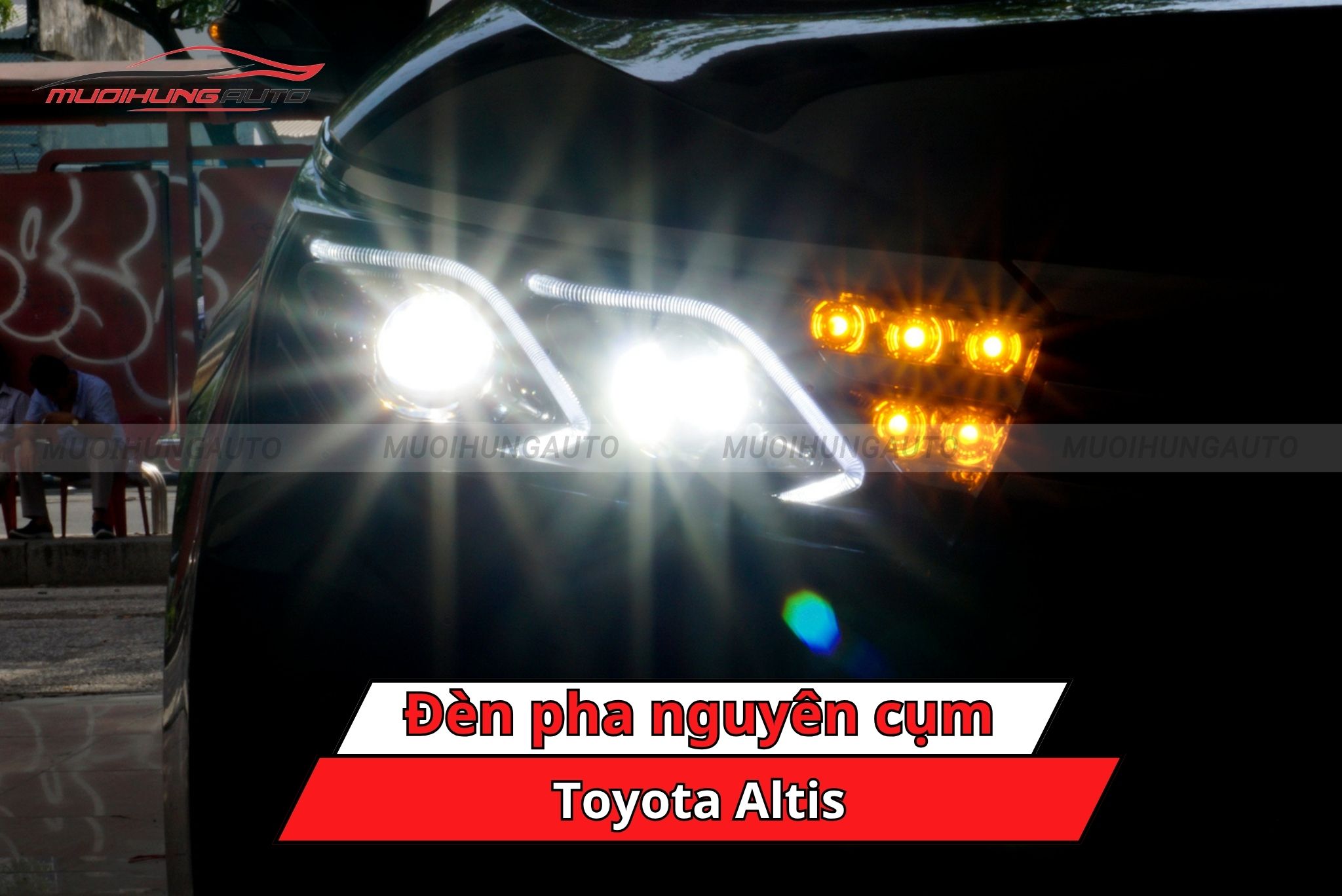 Đèn pha nguyên cụm xe Toyota Altis