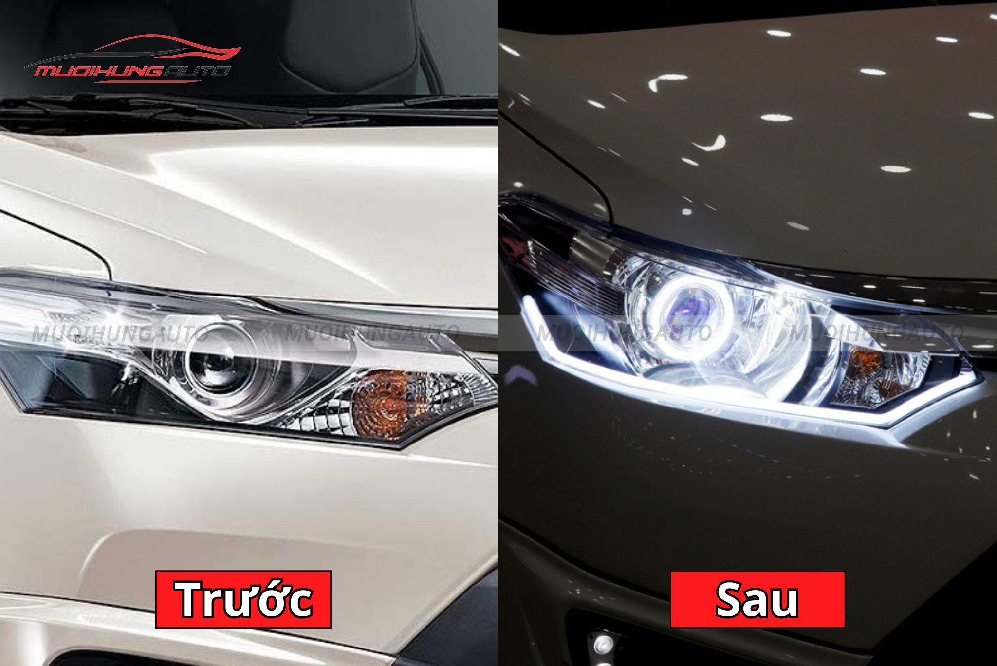 Đèn pha nguyên cụm xe Toyota Vios