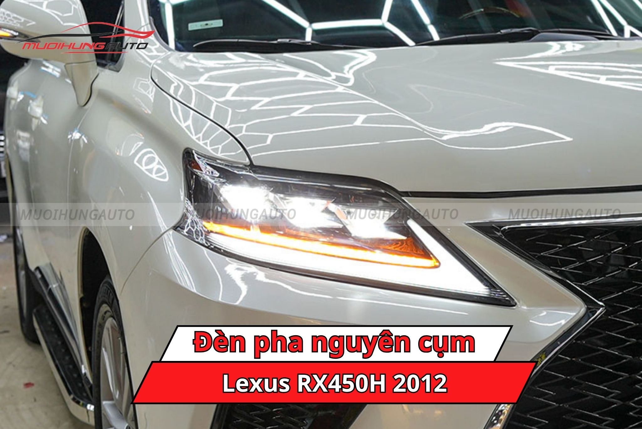 Đèn pha nguyên khối Lexus RX450H 2012