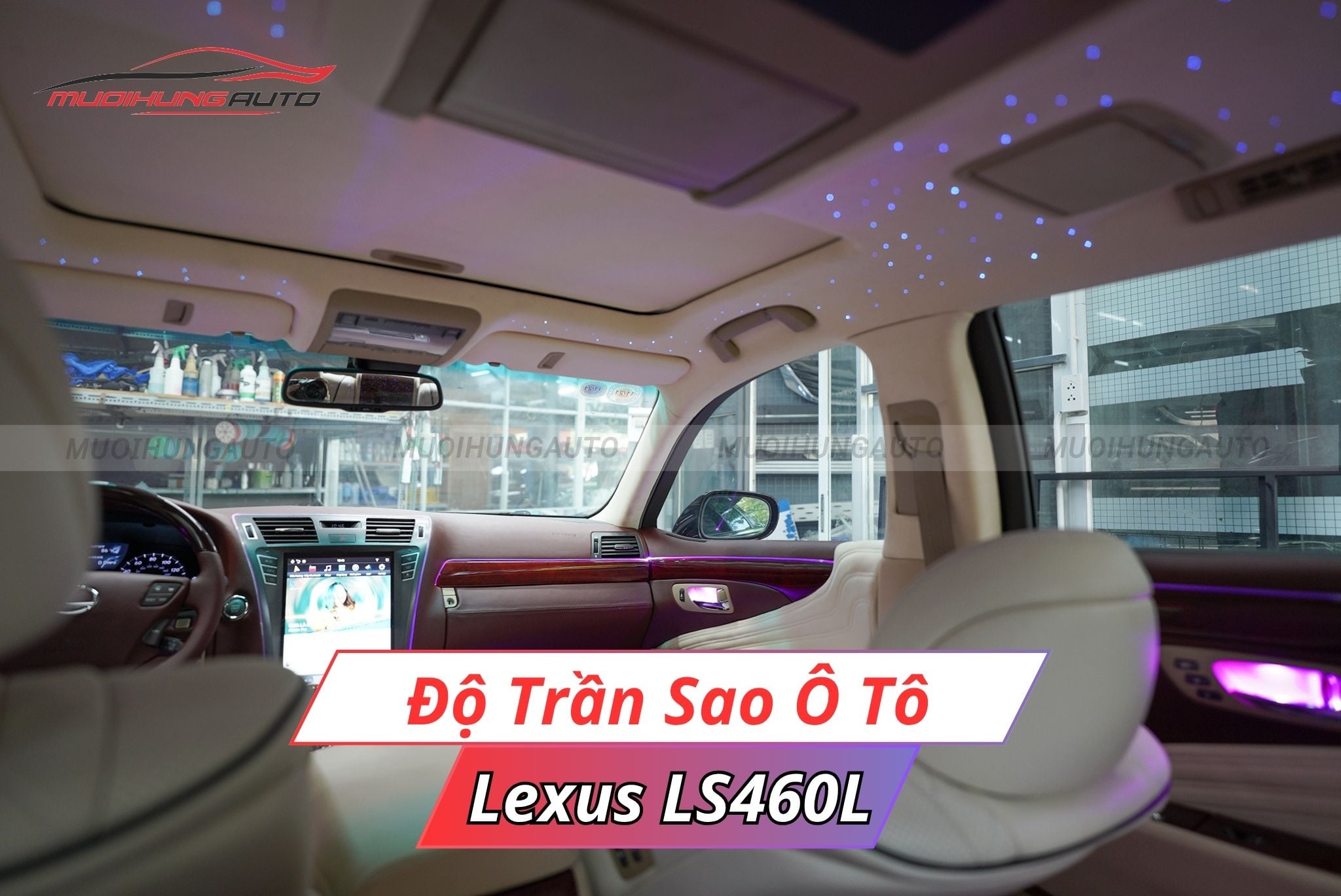 Đèn trần sao ô tô Lexus LS460L