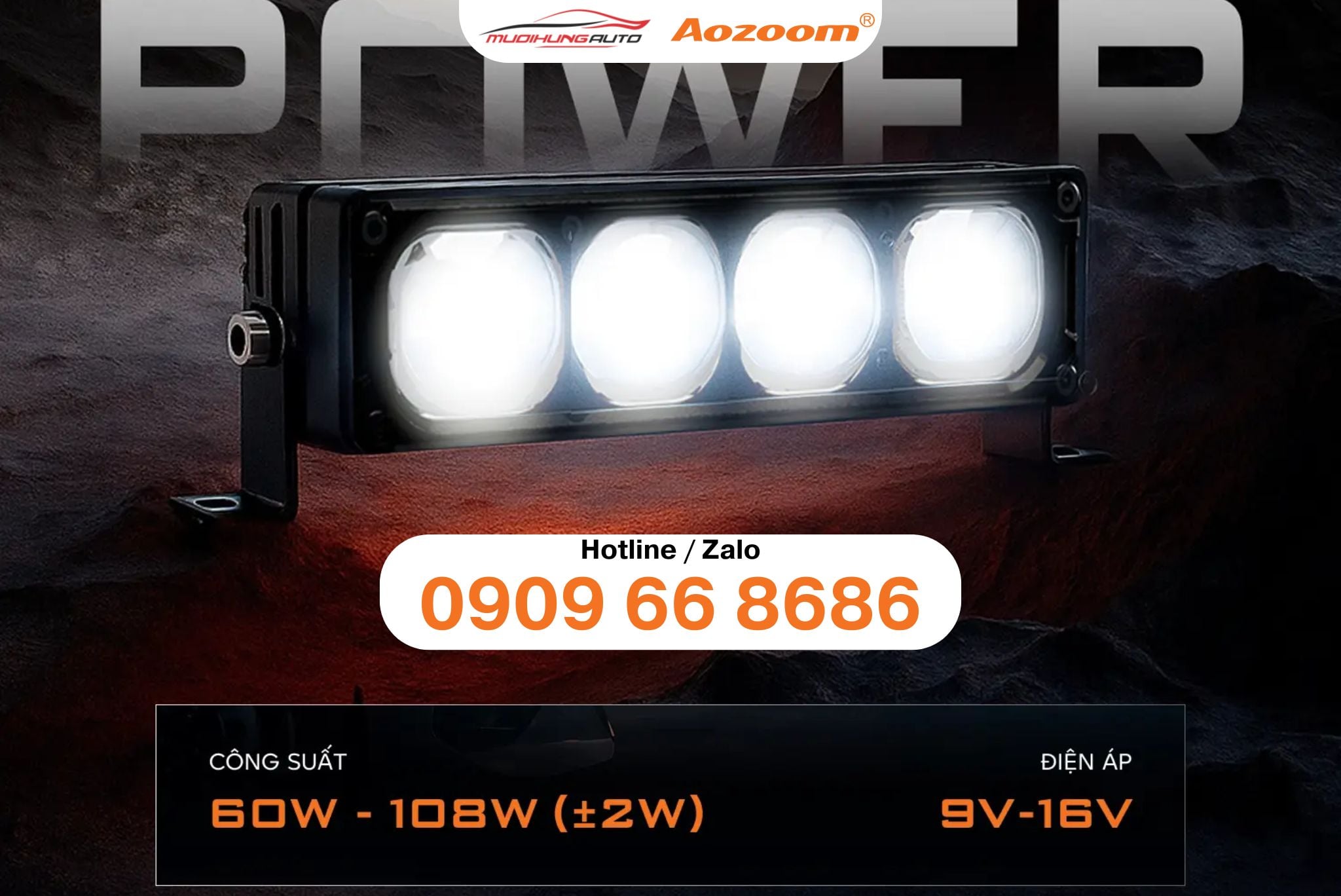 Đèn trợ sáng ô tô Aozoom EXTRA 4 LED EXTRA LIGHTS