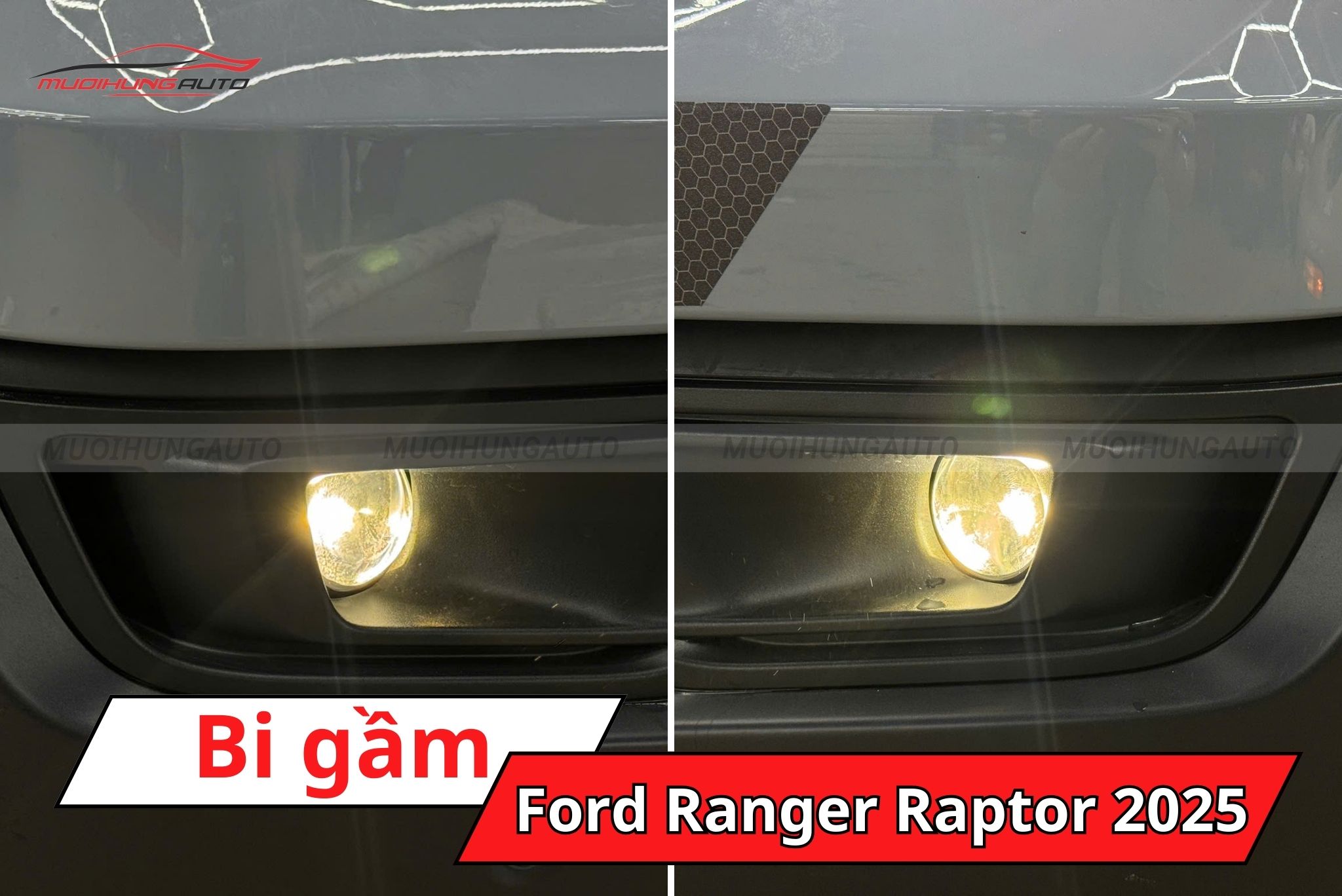 Độ đèn bi gầm Ford Ranger Raptor 2025