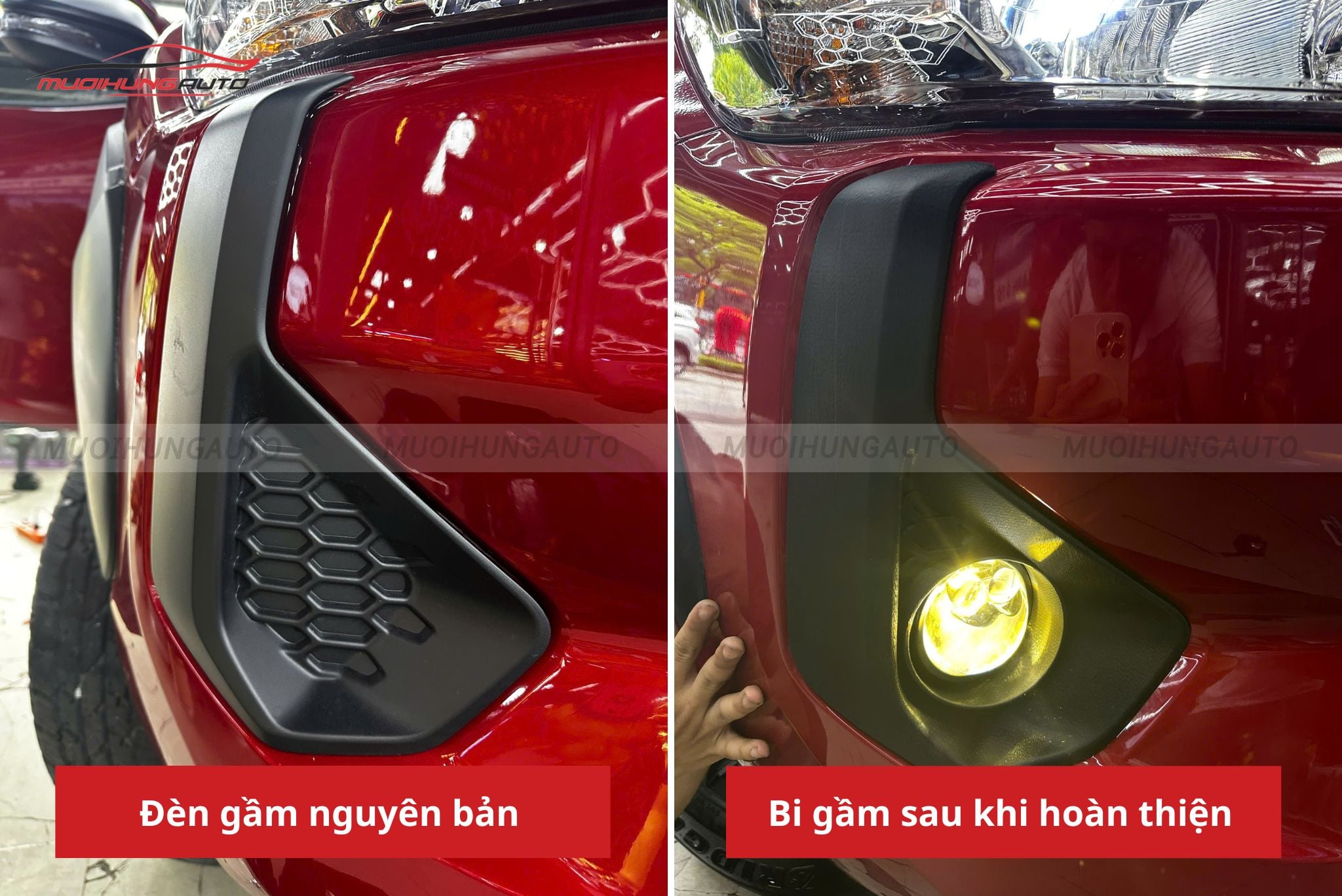 Độ đèn bi gầm ô tô Toyota Hilux 2025