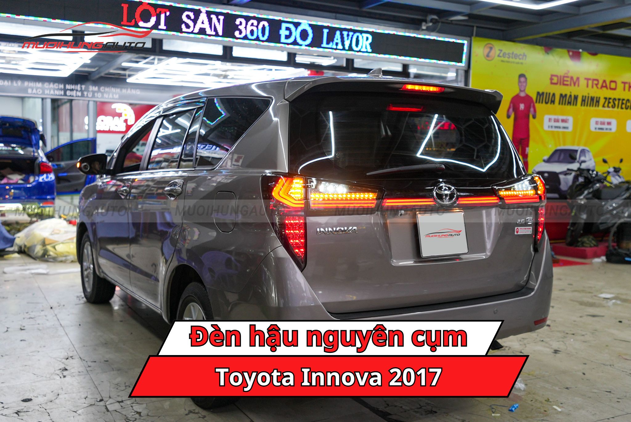 Độ đèn hậu nguyên cụm Toyota Innova 2017