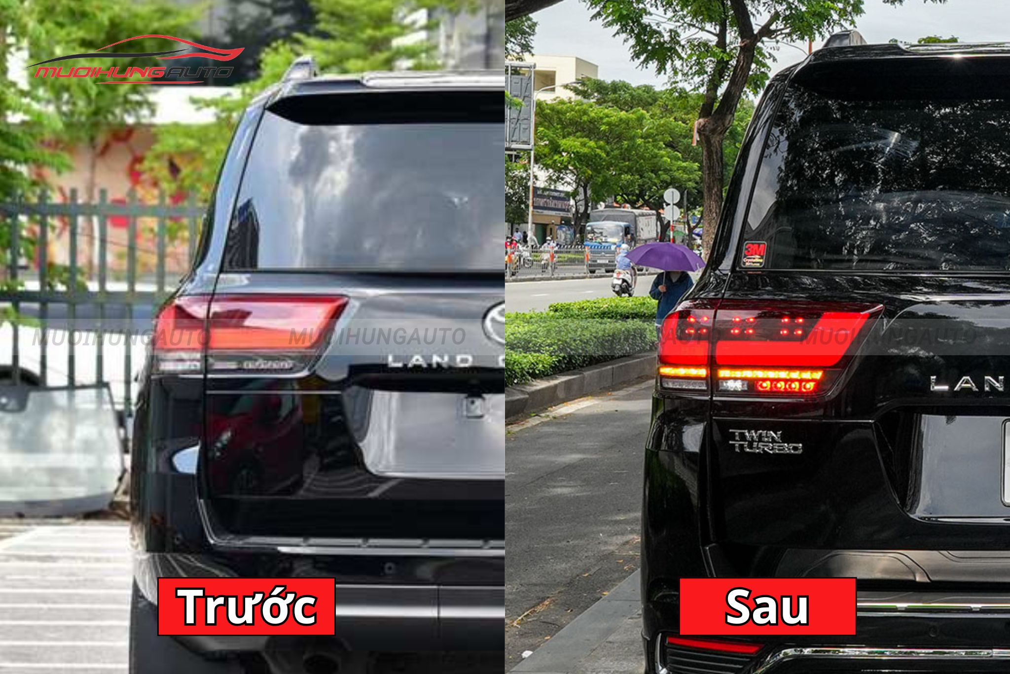 Độ đèn hậu nguyên cụm Toyota Land Cruiser LC300 2024