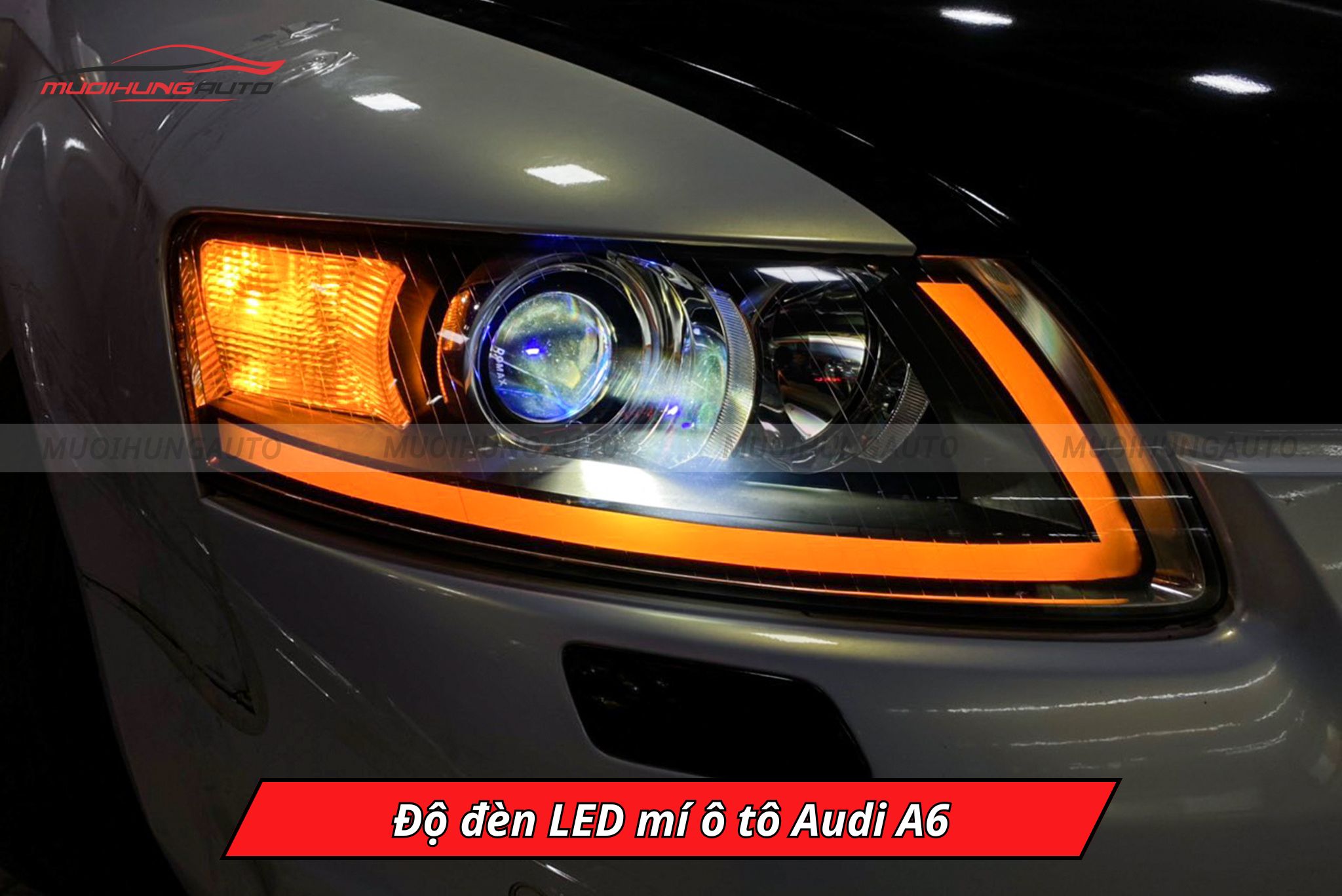 Độ đèn LED mí Audi A6