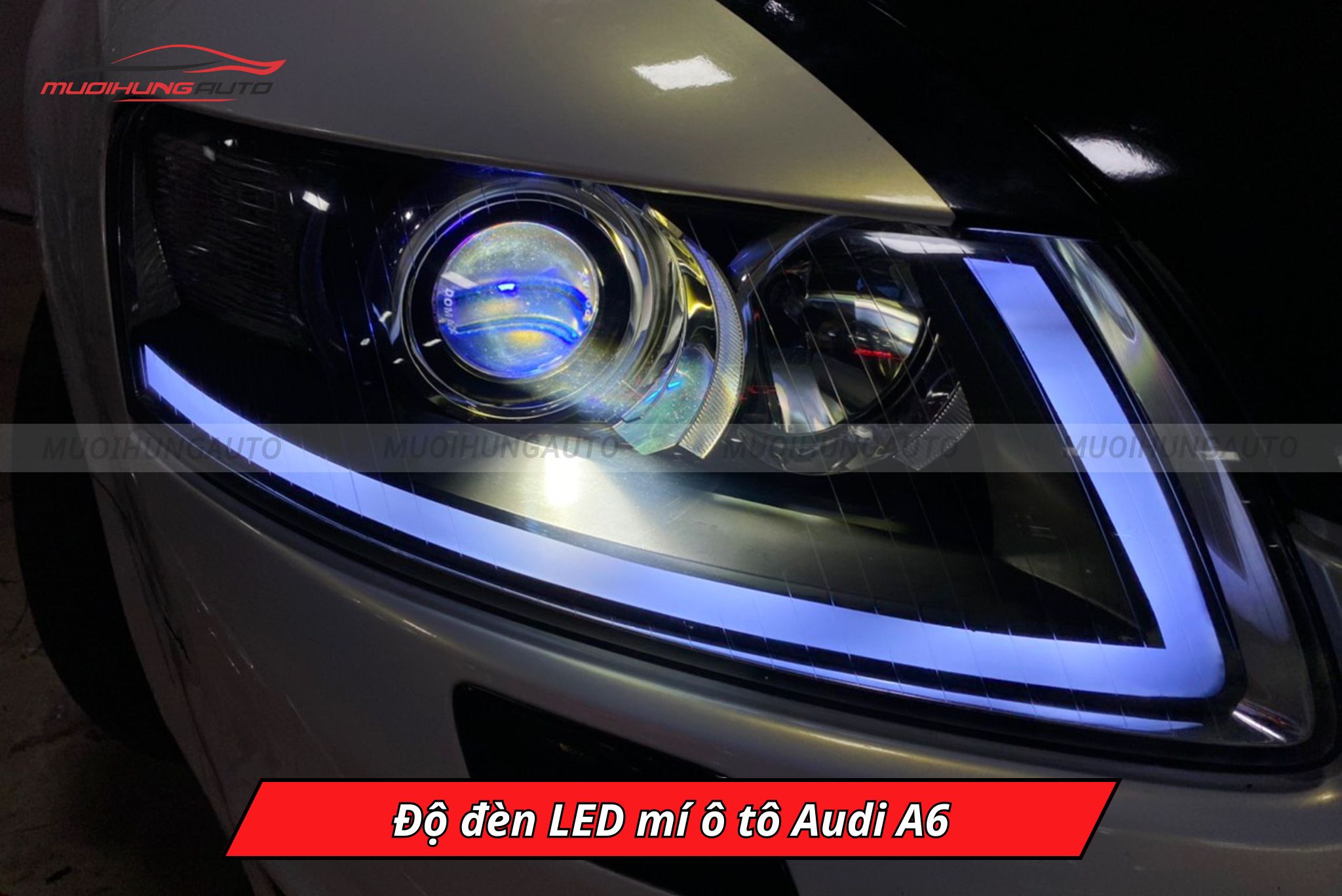 Độ đèn LED mí cho Audi A6