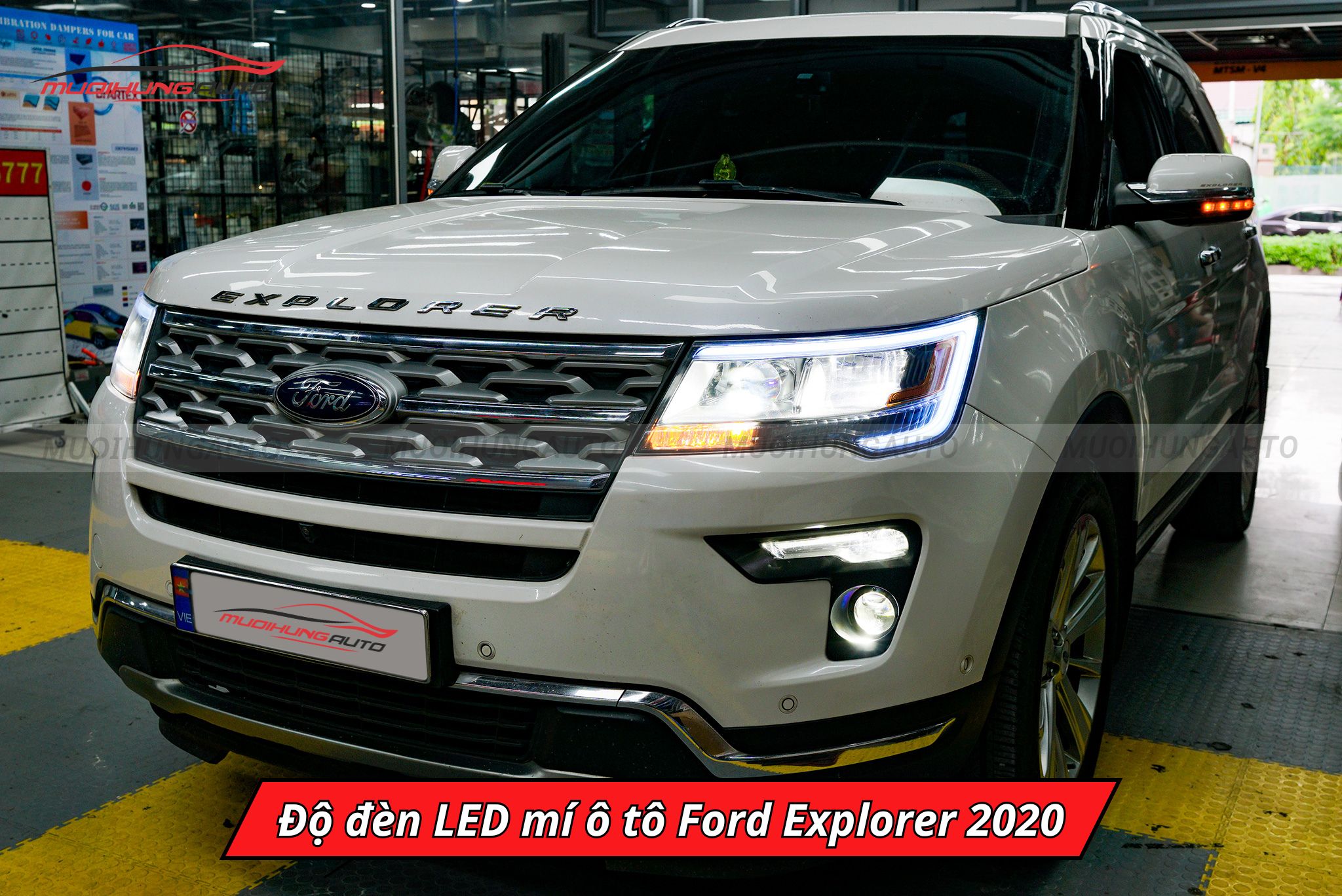 Độ đèn LED mí cho Ford Explorer 2020