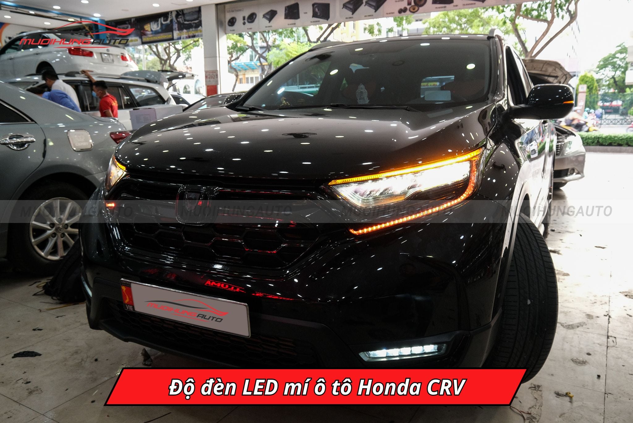 Độ đèn LED mí cho Honda CRV