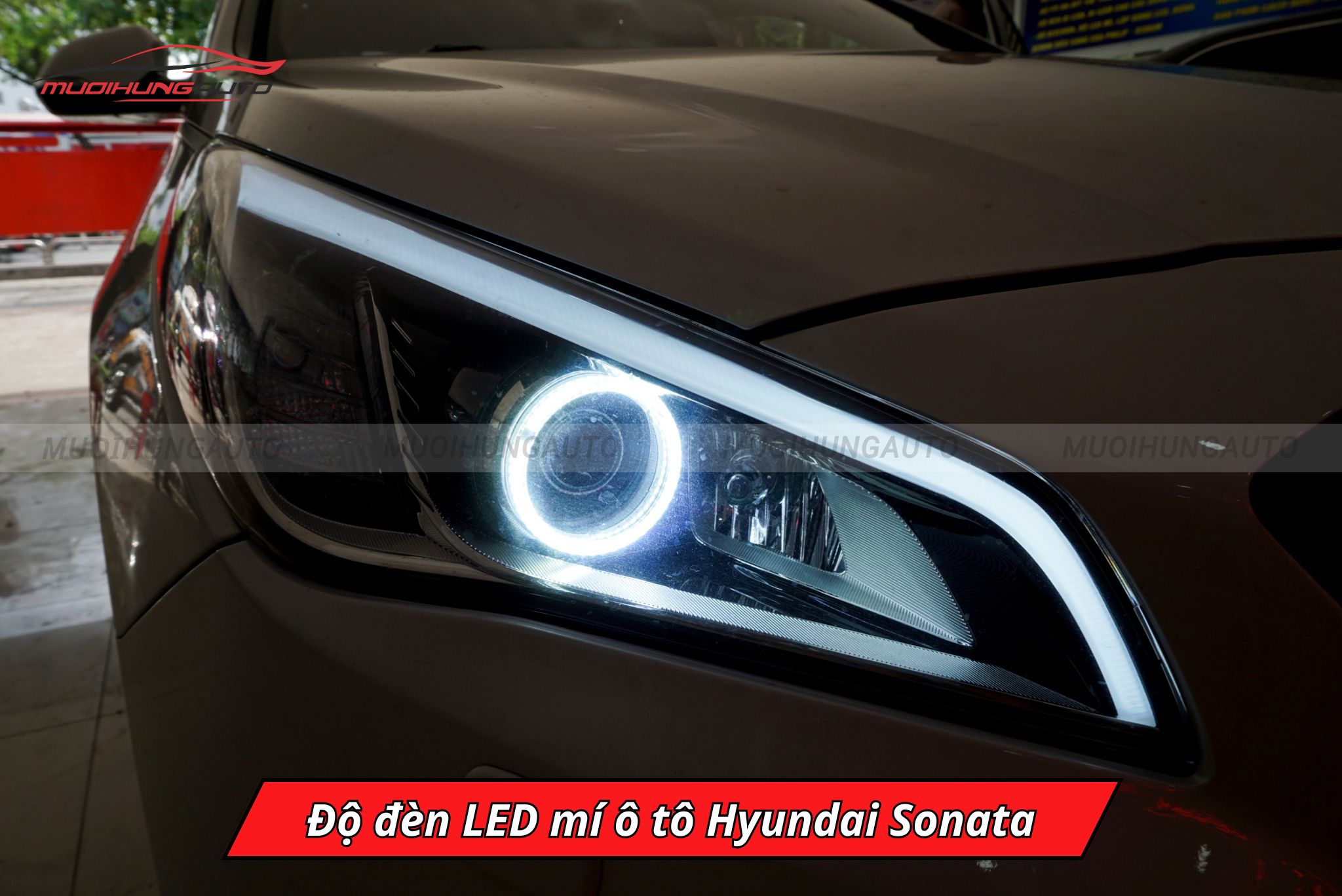Độ đèn LED mí cho Hyundai Sonata