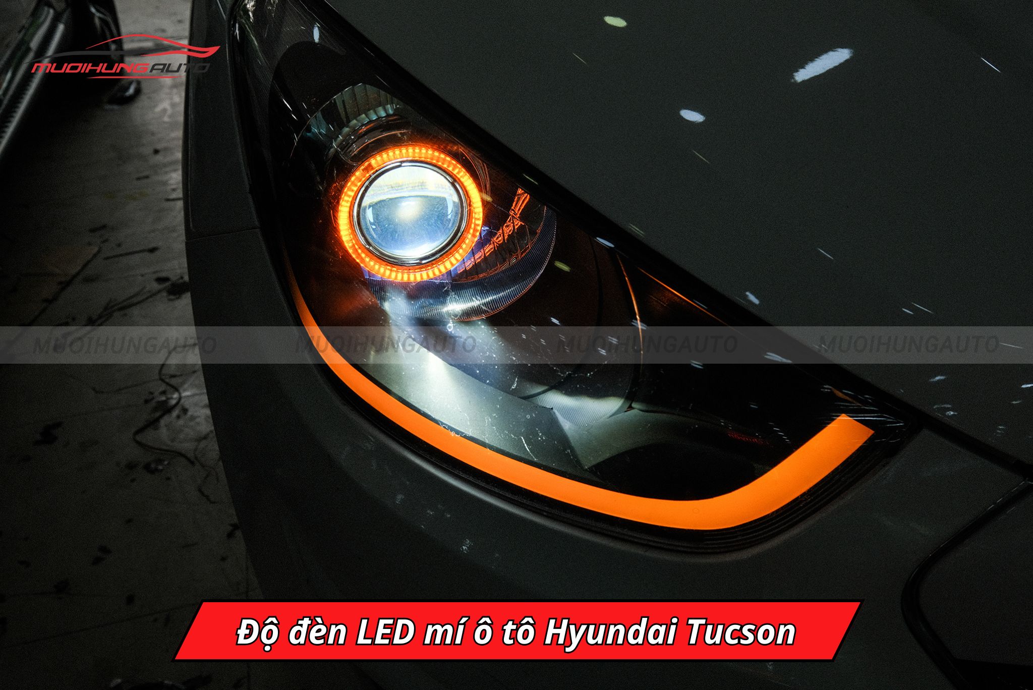 Độ đèn LED mí cho Hyundai Tucson