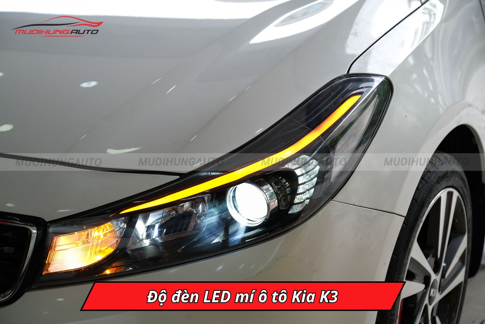 Độ đèn LED mí cho Kia K3